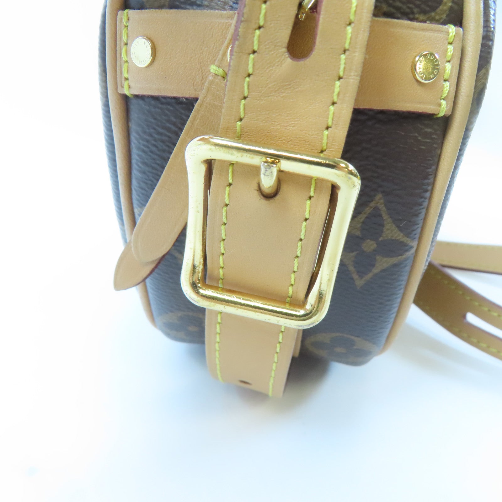 LOUIS VUITTON Monogram Boite Chapeau Souple PM金扣肩背袋啡色