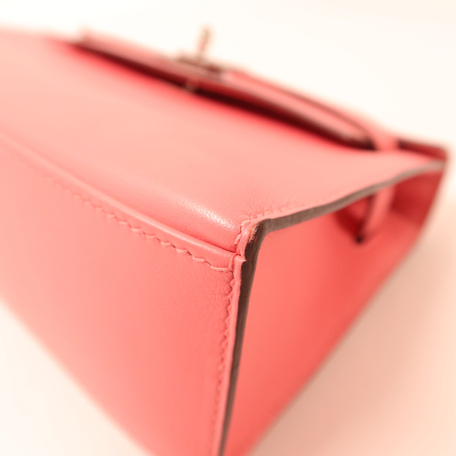 HERMES Swift皮革Kelly Pochette手挽袋Rose d'Ete