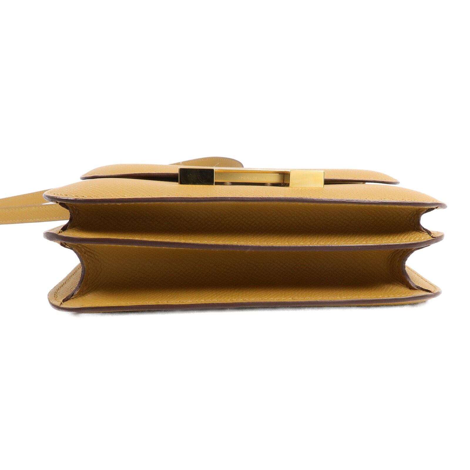 HERMES Epsom皮革Constance Mini肩背袋Sesame