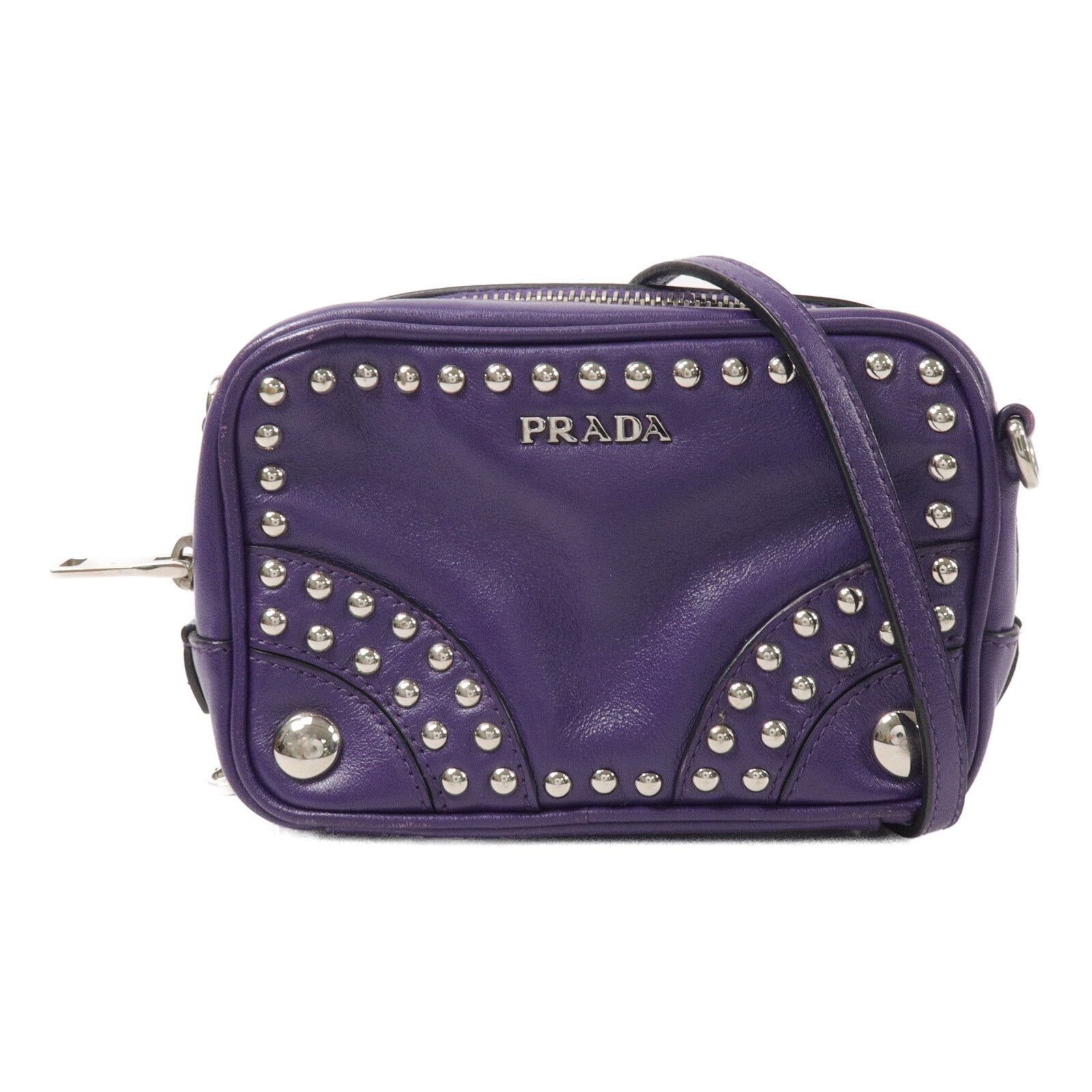PRADA Vitello Studded Carmera Bag肩背袋
