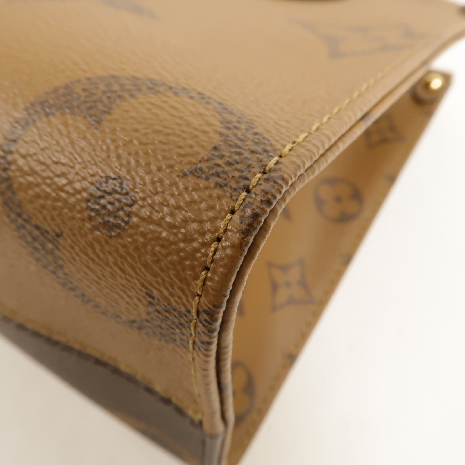 LOUIS VUITTON Monogram Giant OnTheGo PM金扣手挽肩背兩用袋棕色