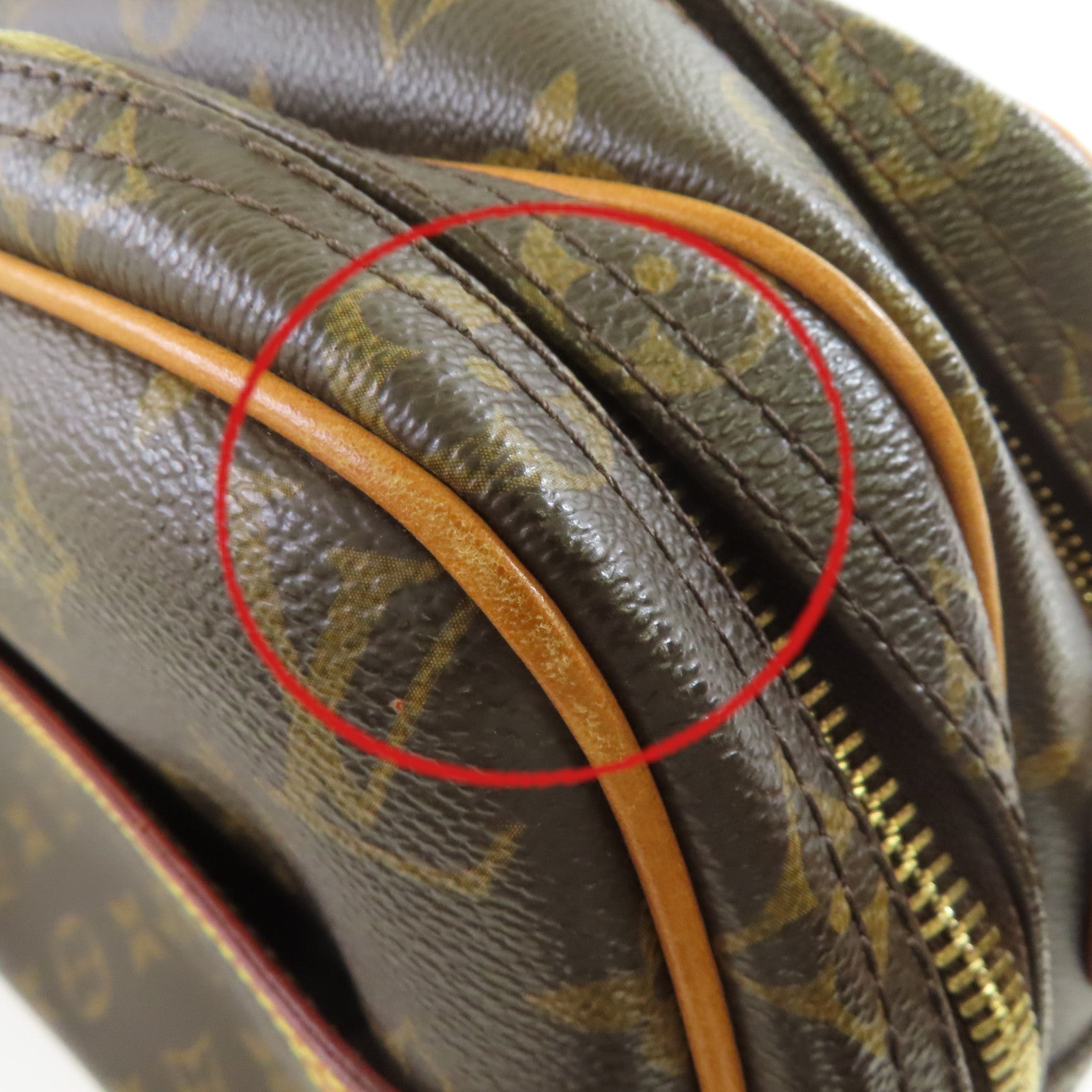 LOUIS VUITTON Monogram Reporter PM Shoulder Bag肩背袋啡色
