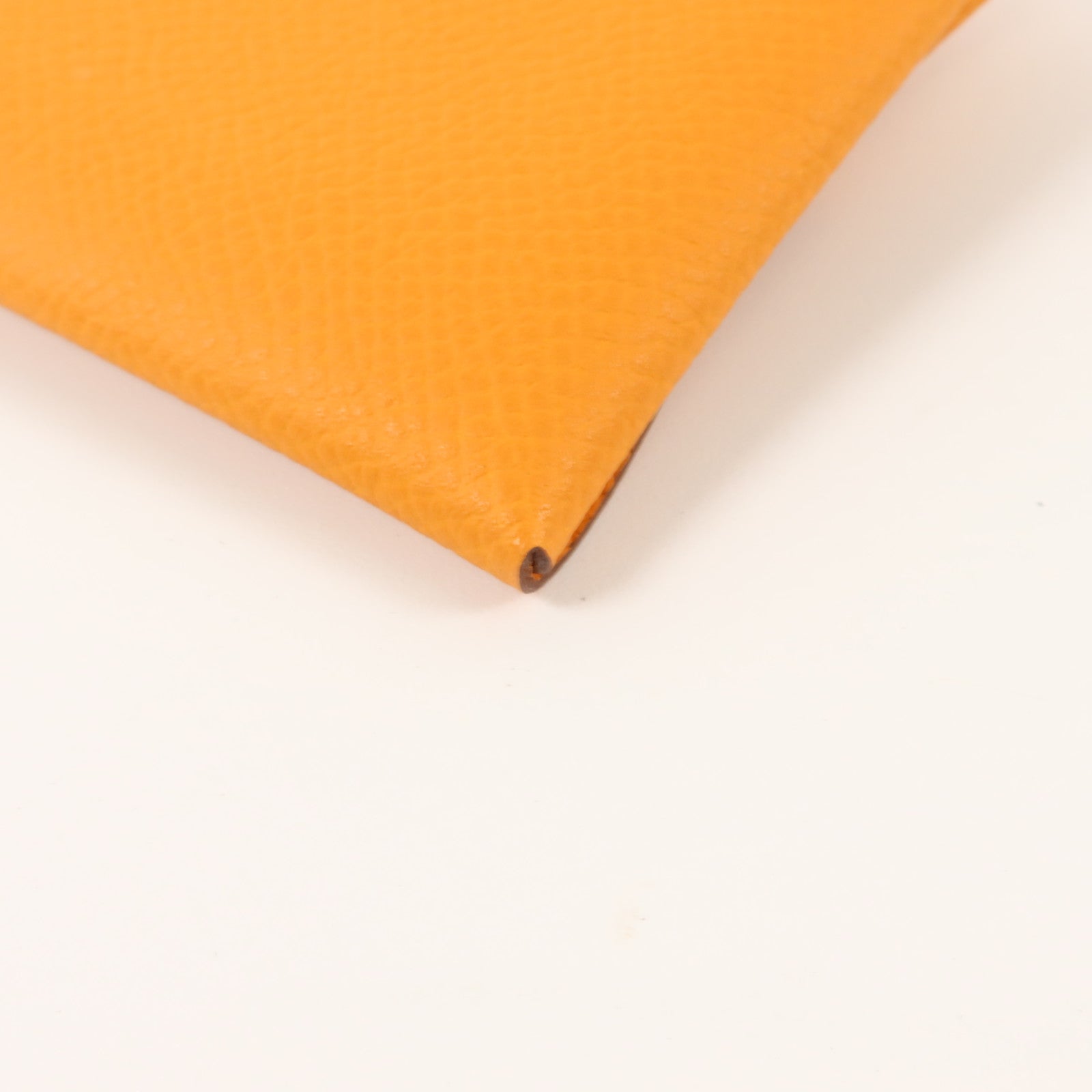 HERMES Epsom皮革Bastia零錢包Orange