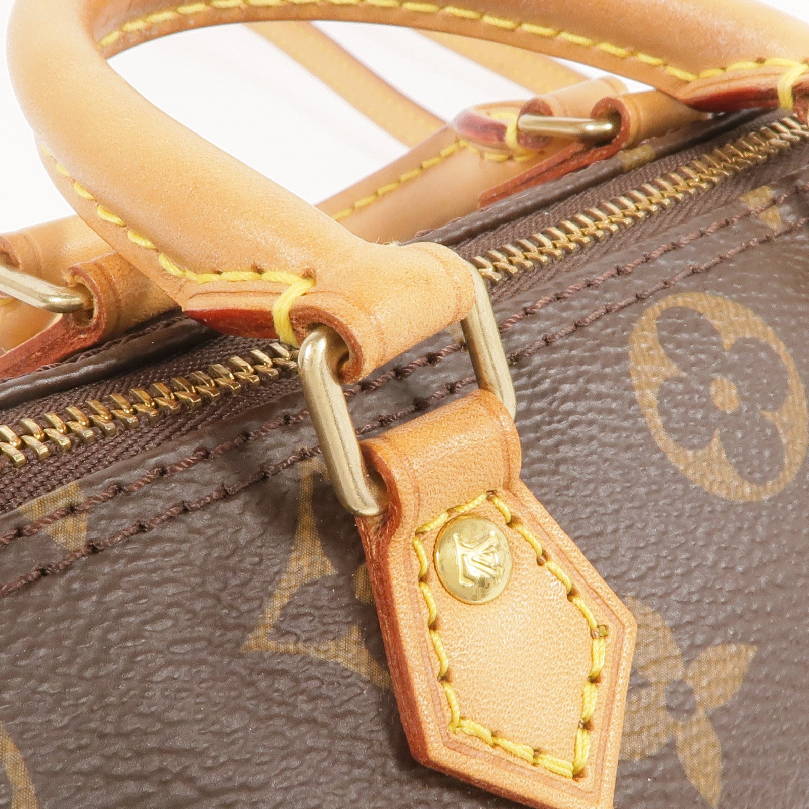 LOUIS VUITTON Monogram Nano Speedy金扣手挽肩背兩用袋棕色