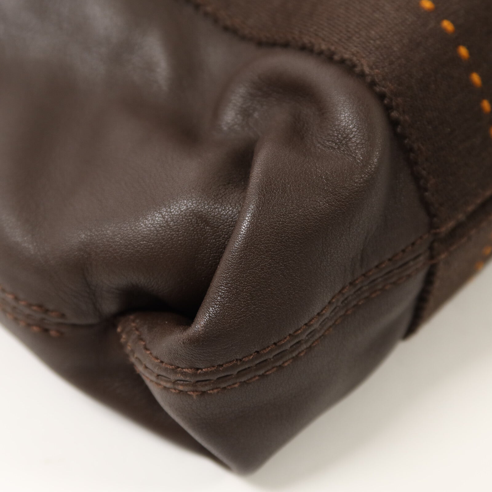 HERMES Derma皮革Caravan Horizontal PM手挽肩背兩用袋Brown