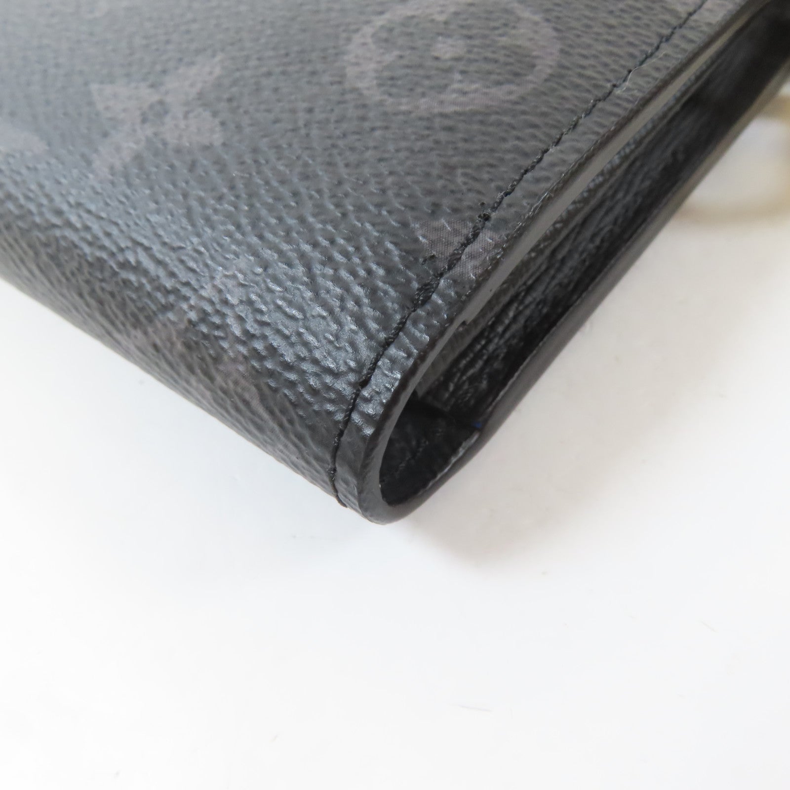 LOUIS VUITTON 【激減優惠】Monogram Eclipse Zippy Dragonne銀扣長錢包黑色