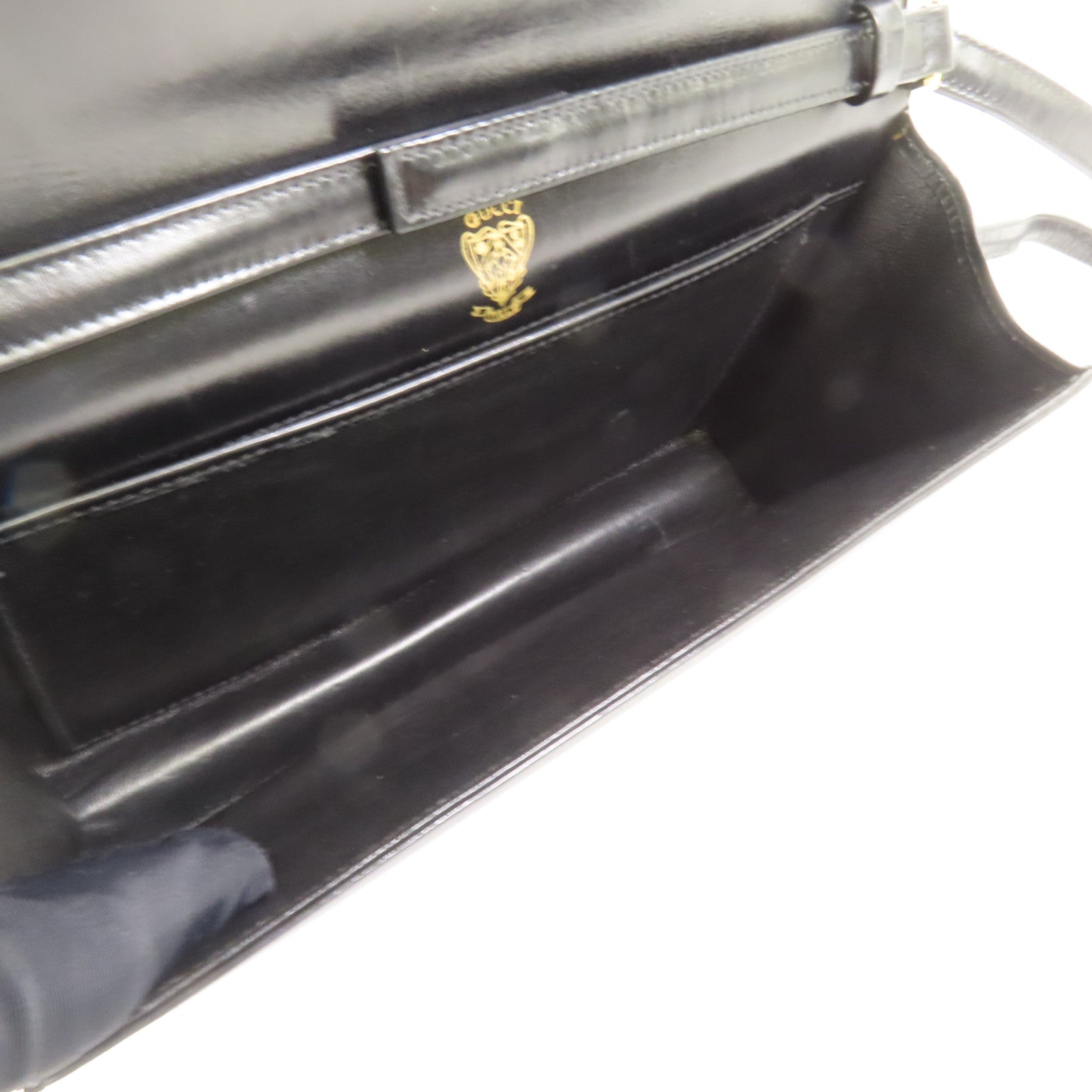 GUCCI 【激減優惠】牛皮皮革Vintage Clutch Bag金扣肩背袋