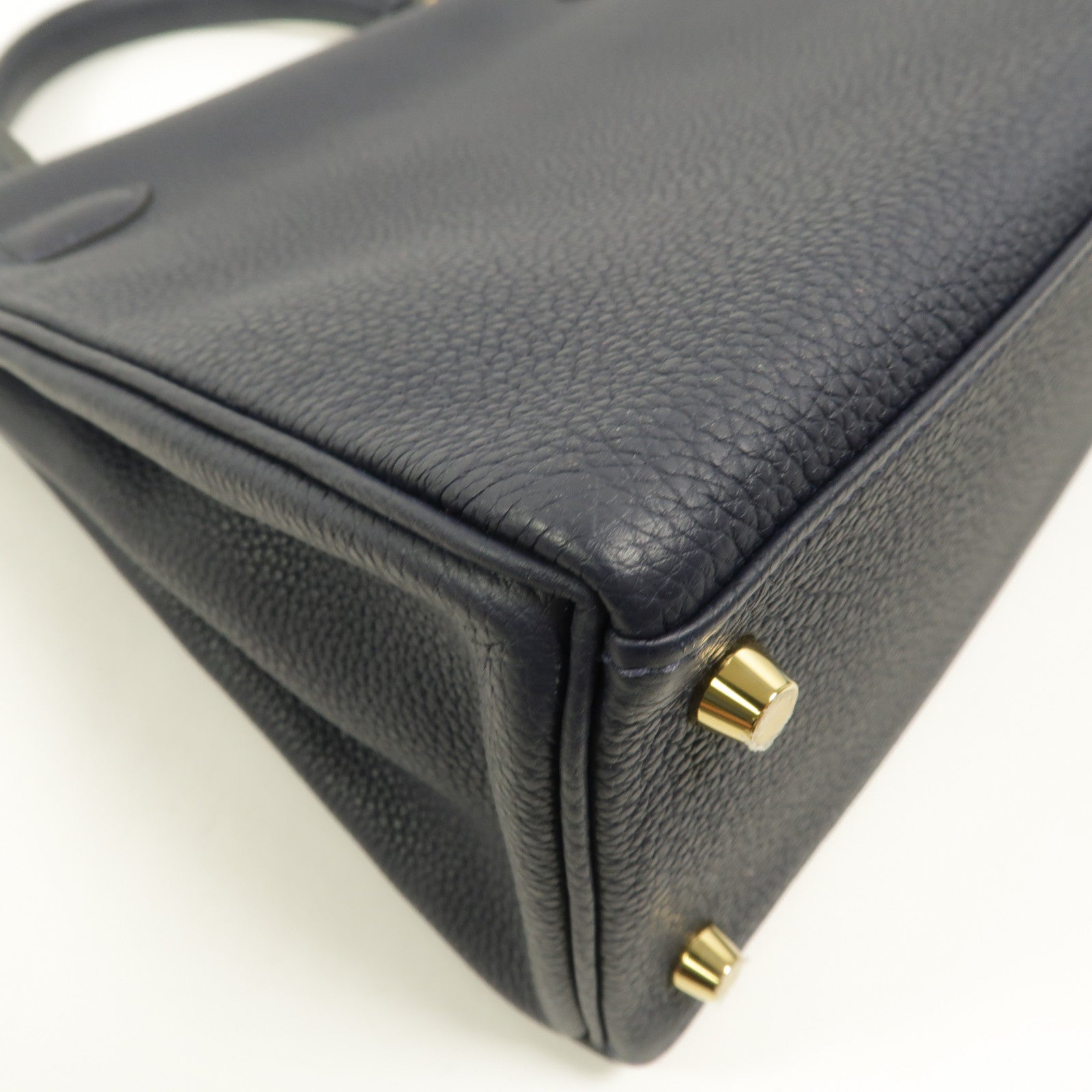 HERMES Togo皮革Kelly 28手挽肩背兩用袋Bleu Nuit