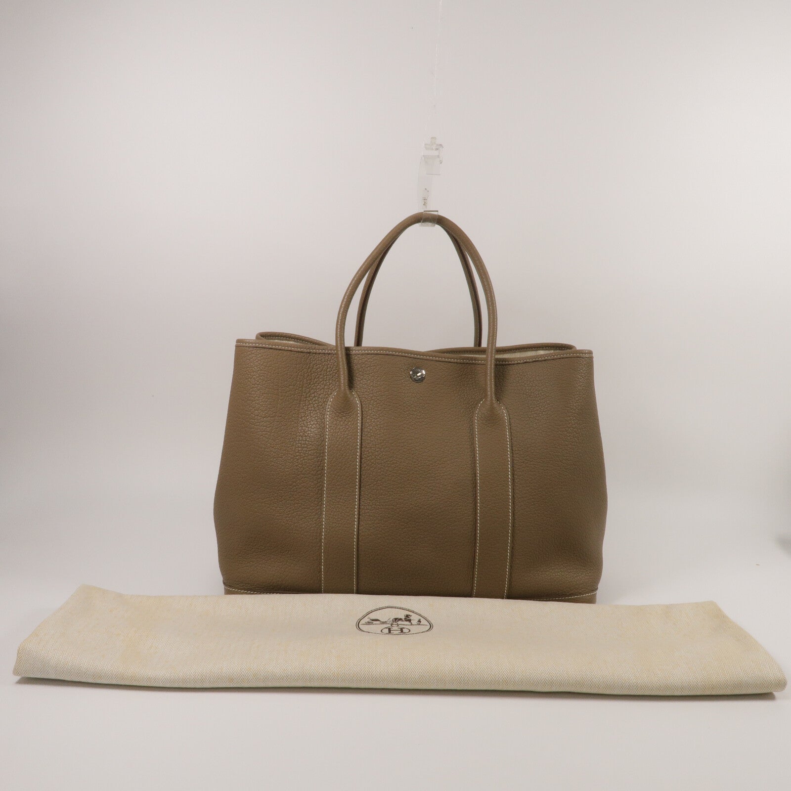 HERMES Clemence皮革GardenParty PM手挽袋
