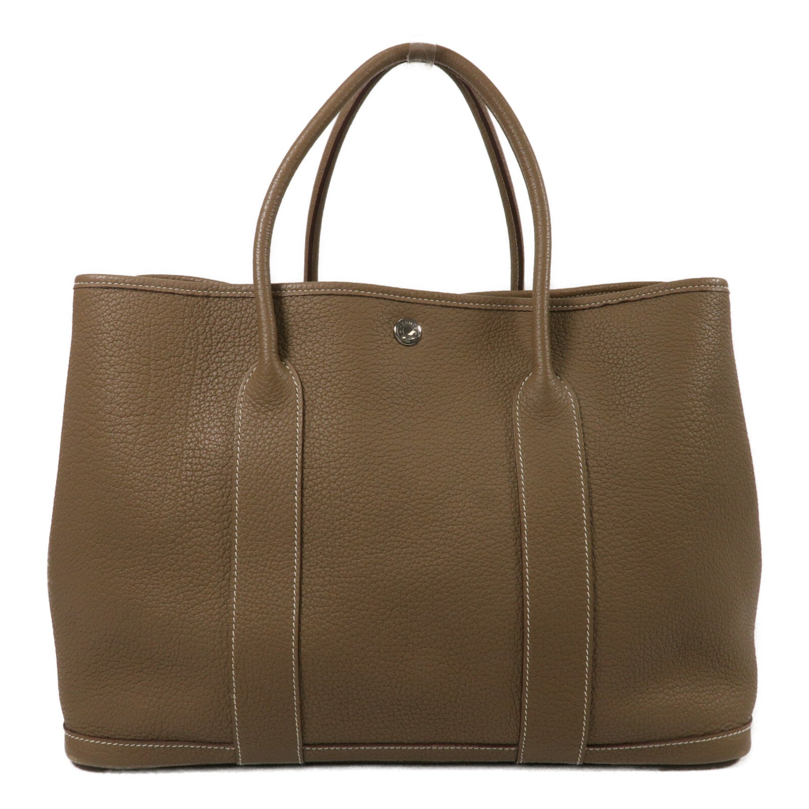 HERMES Clemence皮革GardenParty PM手挽袋