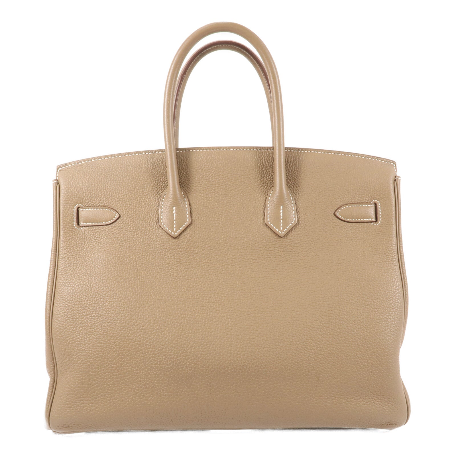 HERMES Togo皮革Birkin 35金扣手挽袋Etoupe