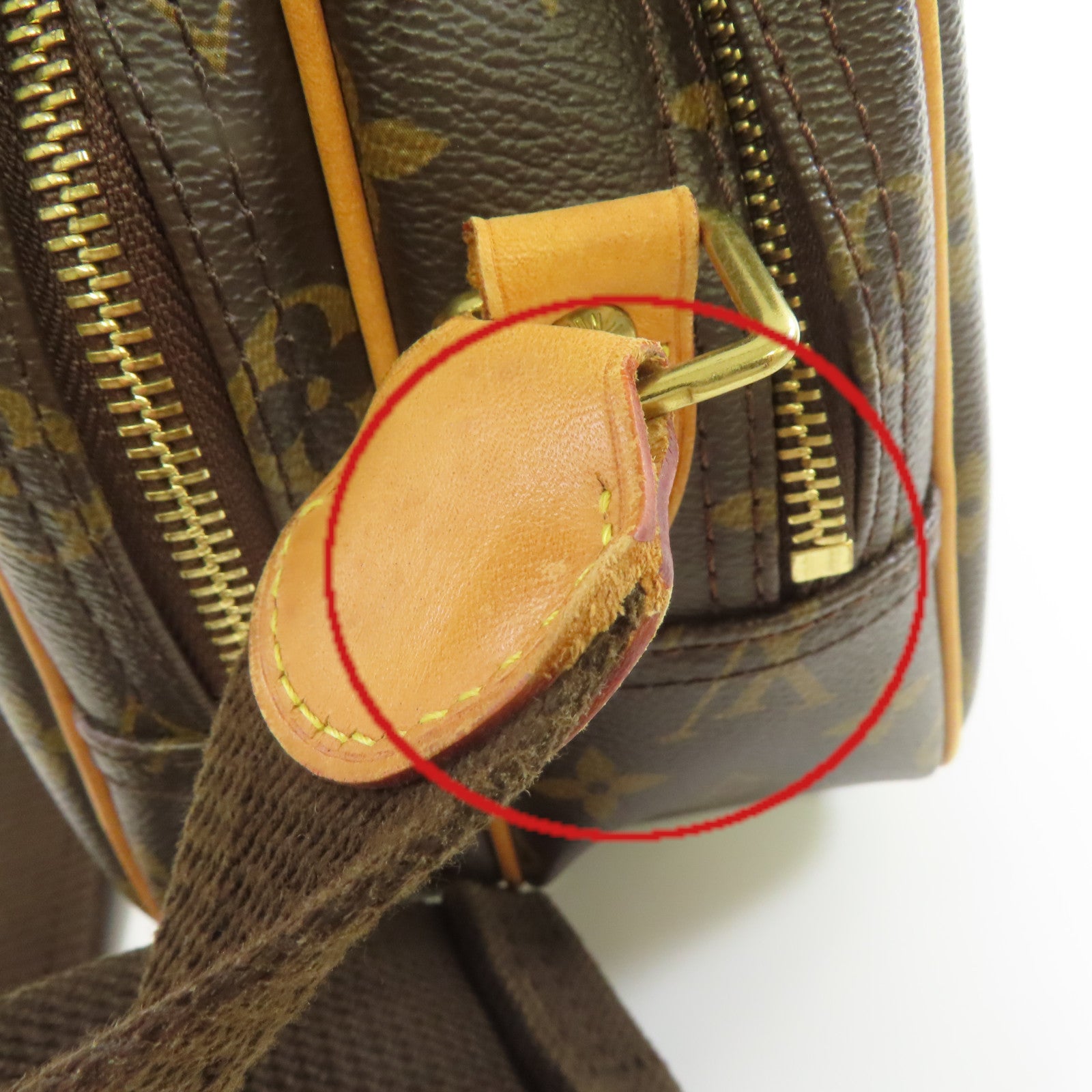 LOUIS VUITTON Monogram Reporter PM Shoulder Bag肩背袋啡色