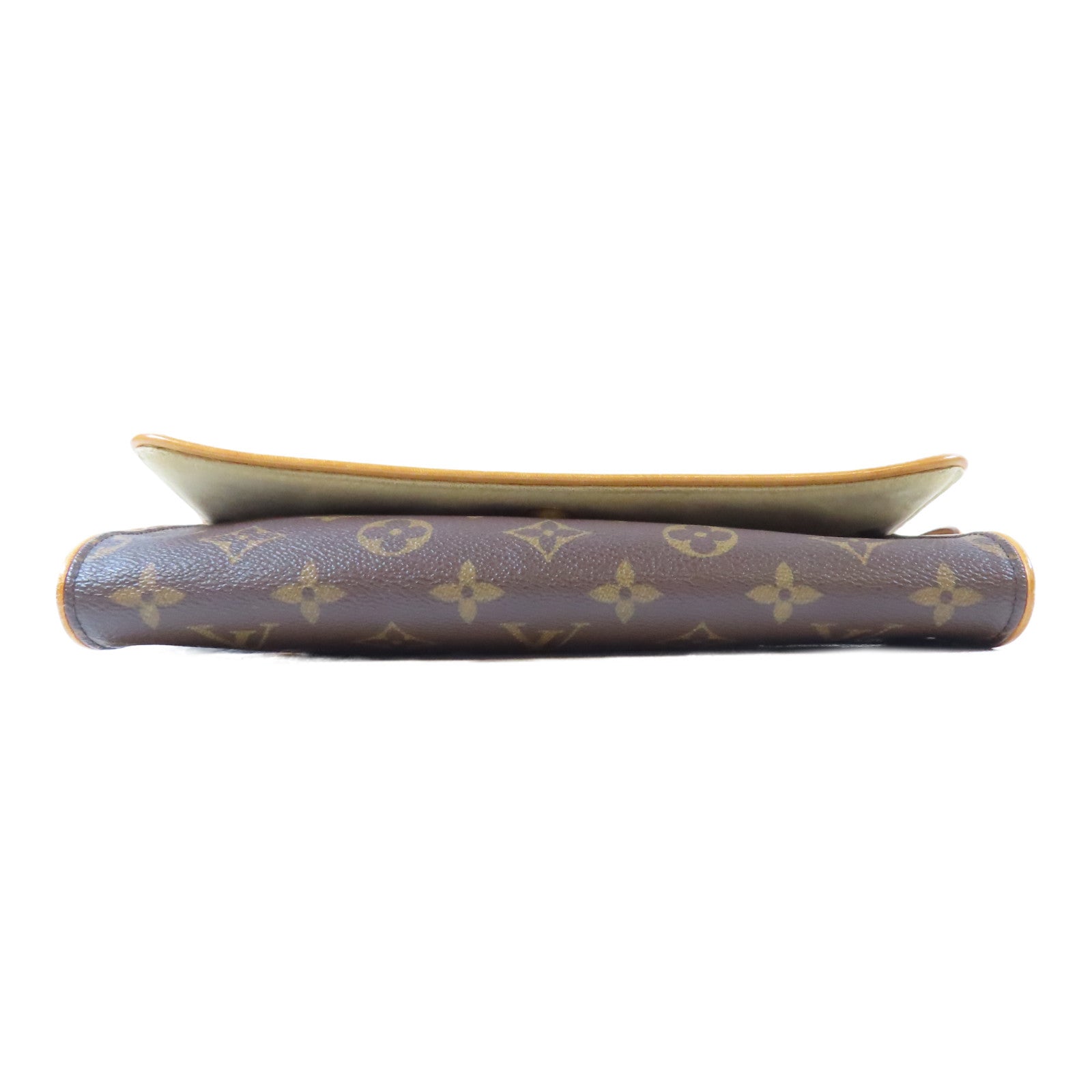 LOUIS VUITTON Monogram Pochette Twin金扣肩背袋啡色