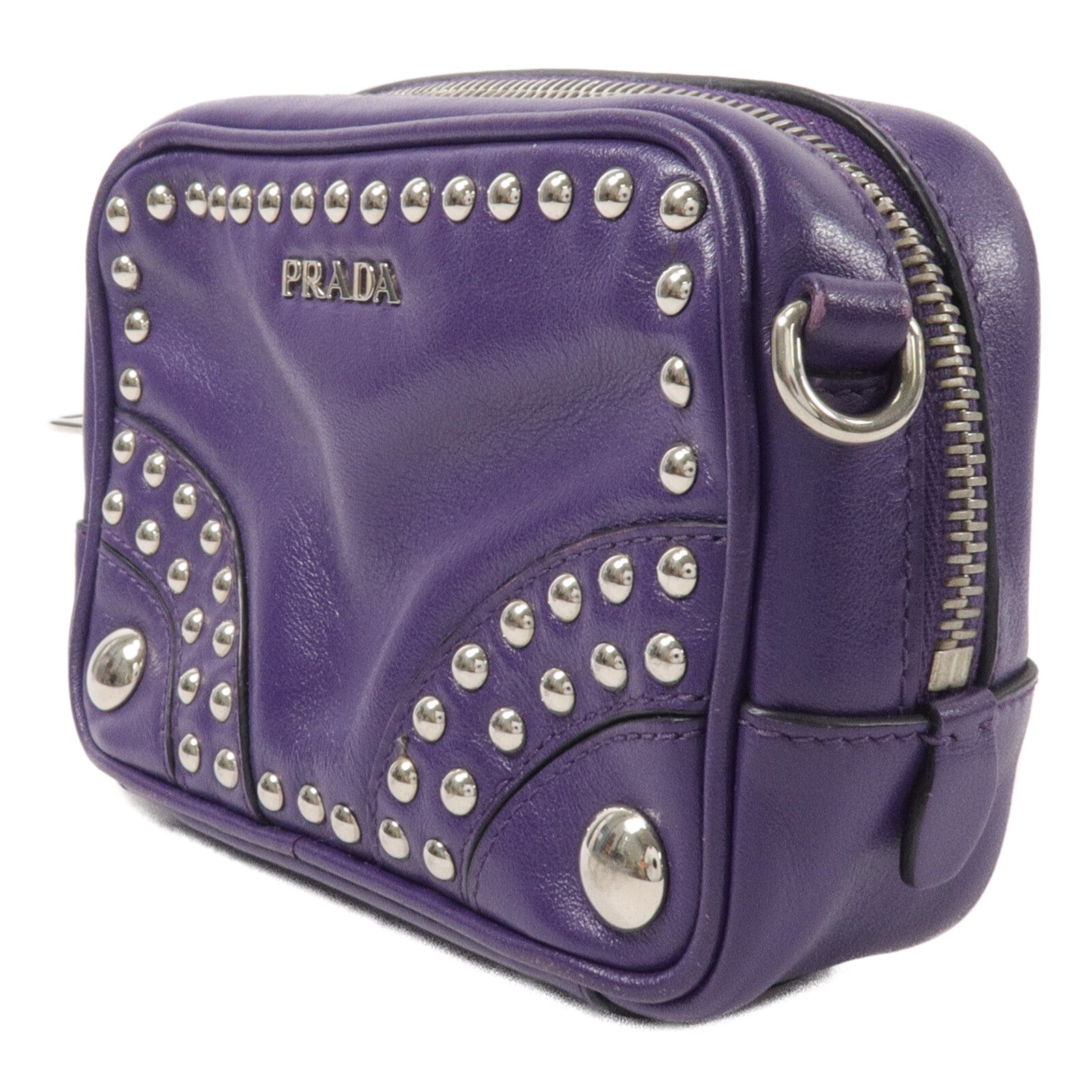 PRADA Vitello Studded Carmera Bag肩背袋