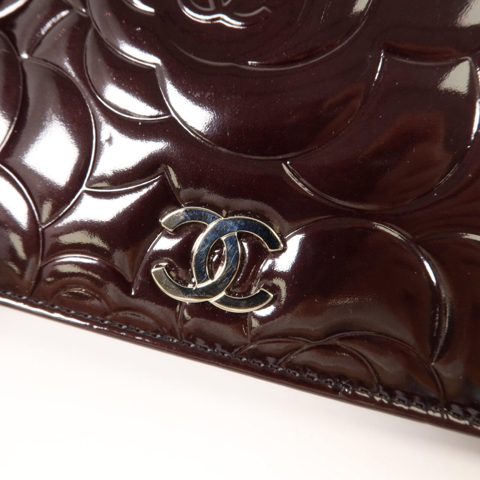 CHANEL 漆皮皮革Long Bifold Wallet長錢包