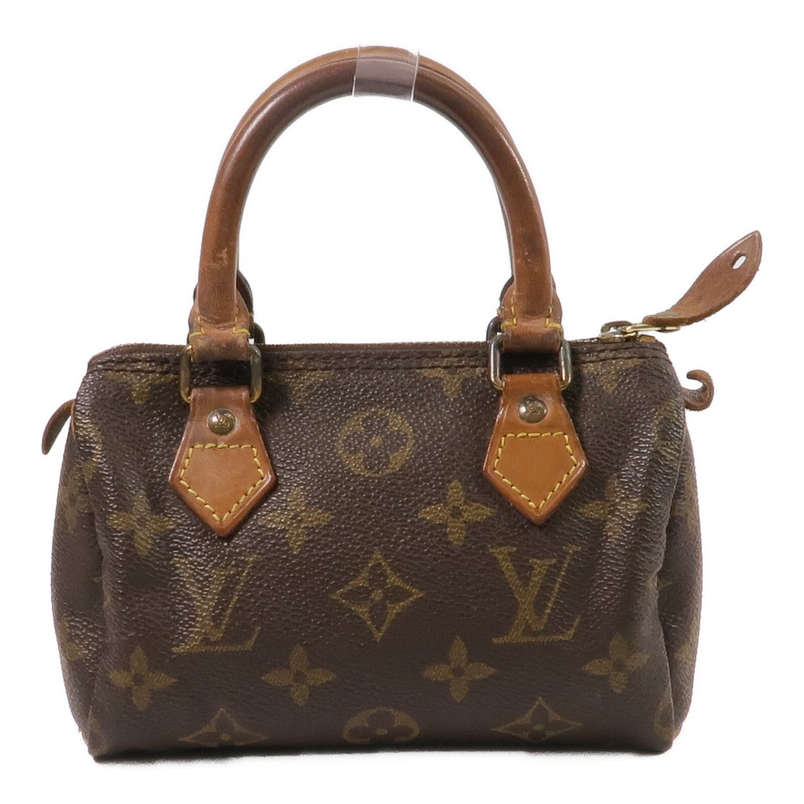 LOUIS VUITTON Monogram Speedy Mini手挽袋棕色