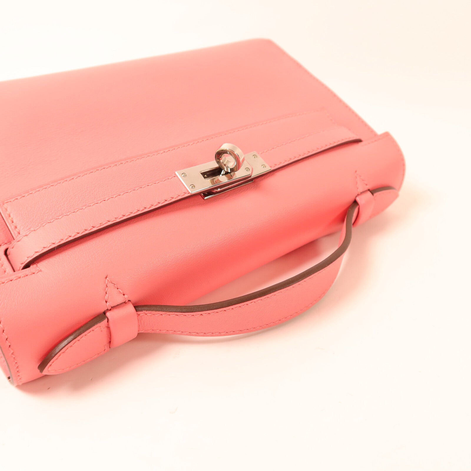 HERMES Swift皮革Kelly Pochette手挽袋Rose d'Ete