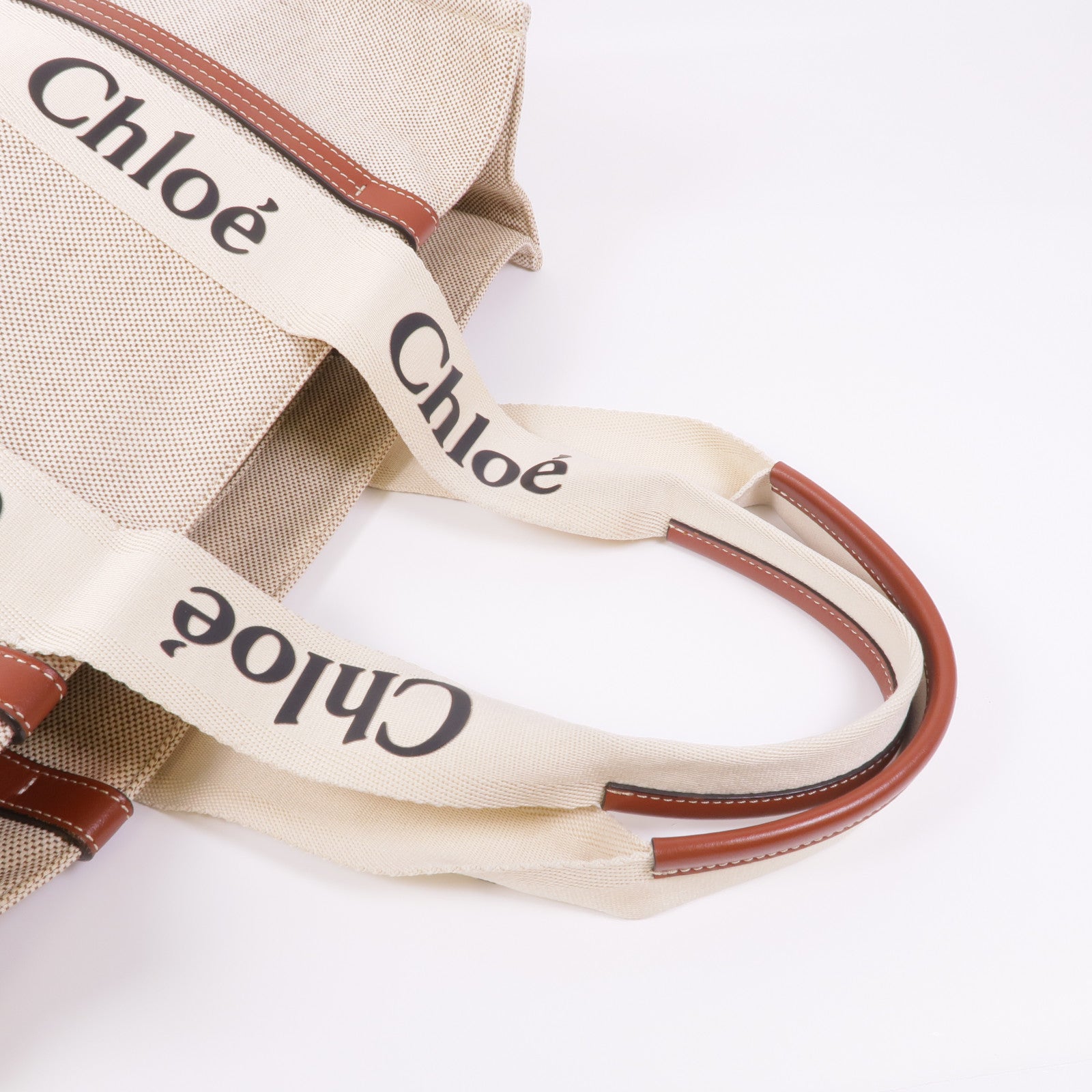Chloe 帆布Woody Large手挽袋