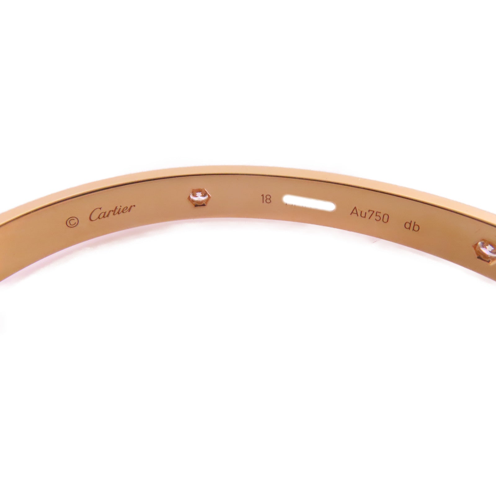 CARTIER 【激減優惠】18K玫瑰金/鑽石Love Bracelet 4 Diamond Bracelet手鐲Cartier#18