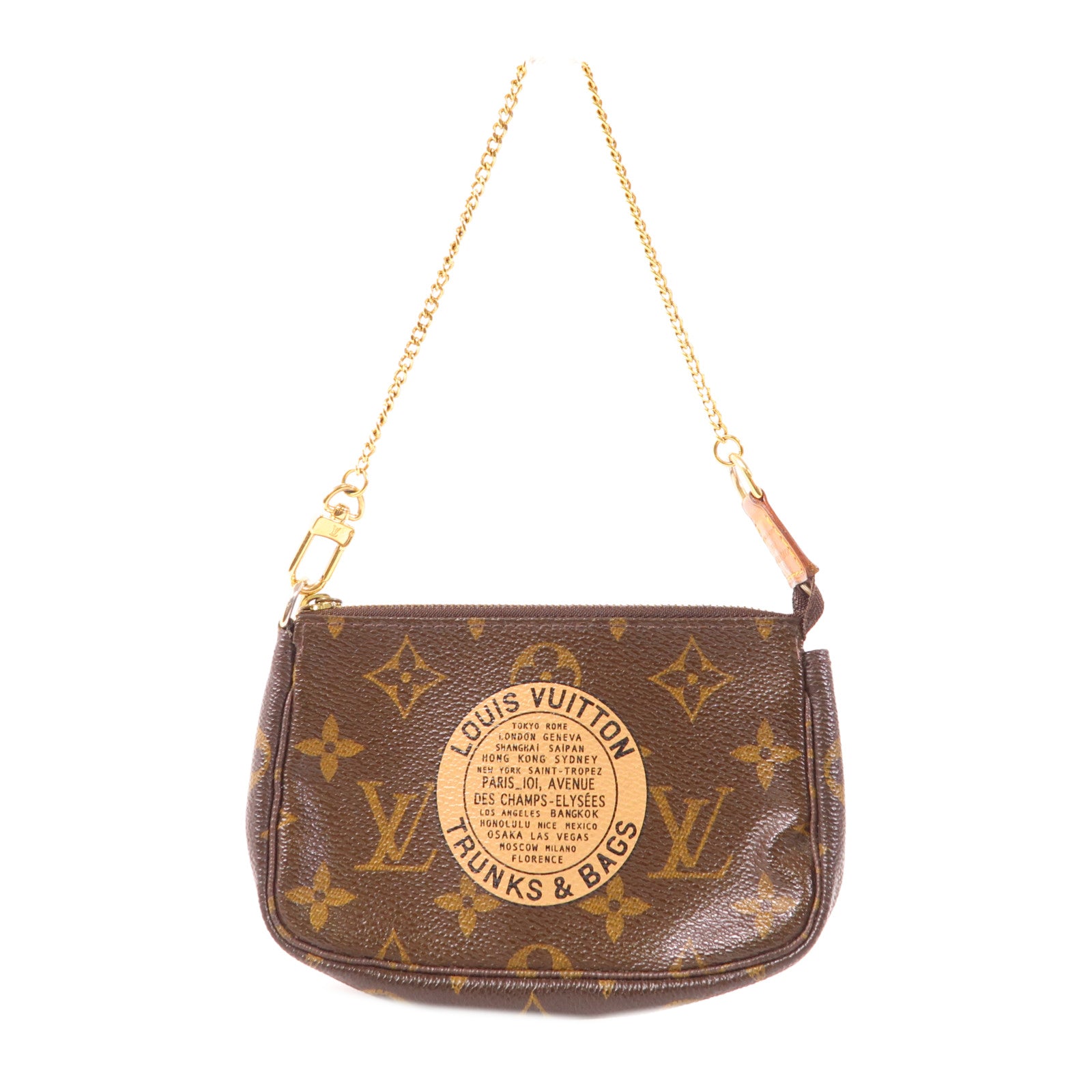 LOUIS VUITTON 【萬聖節商品】Monogram Mini Pochette Accessoires金扣手挽袋
