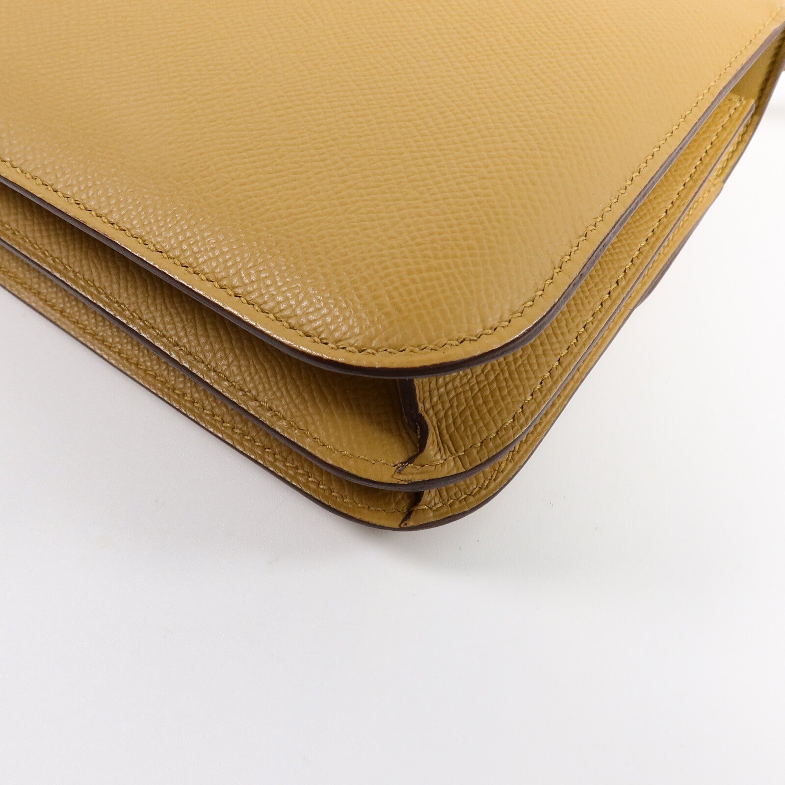 HERMES Epsom皮革Constance Mini肩背袋Sesame