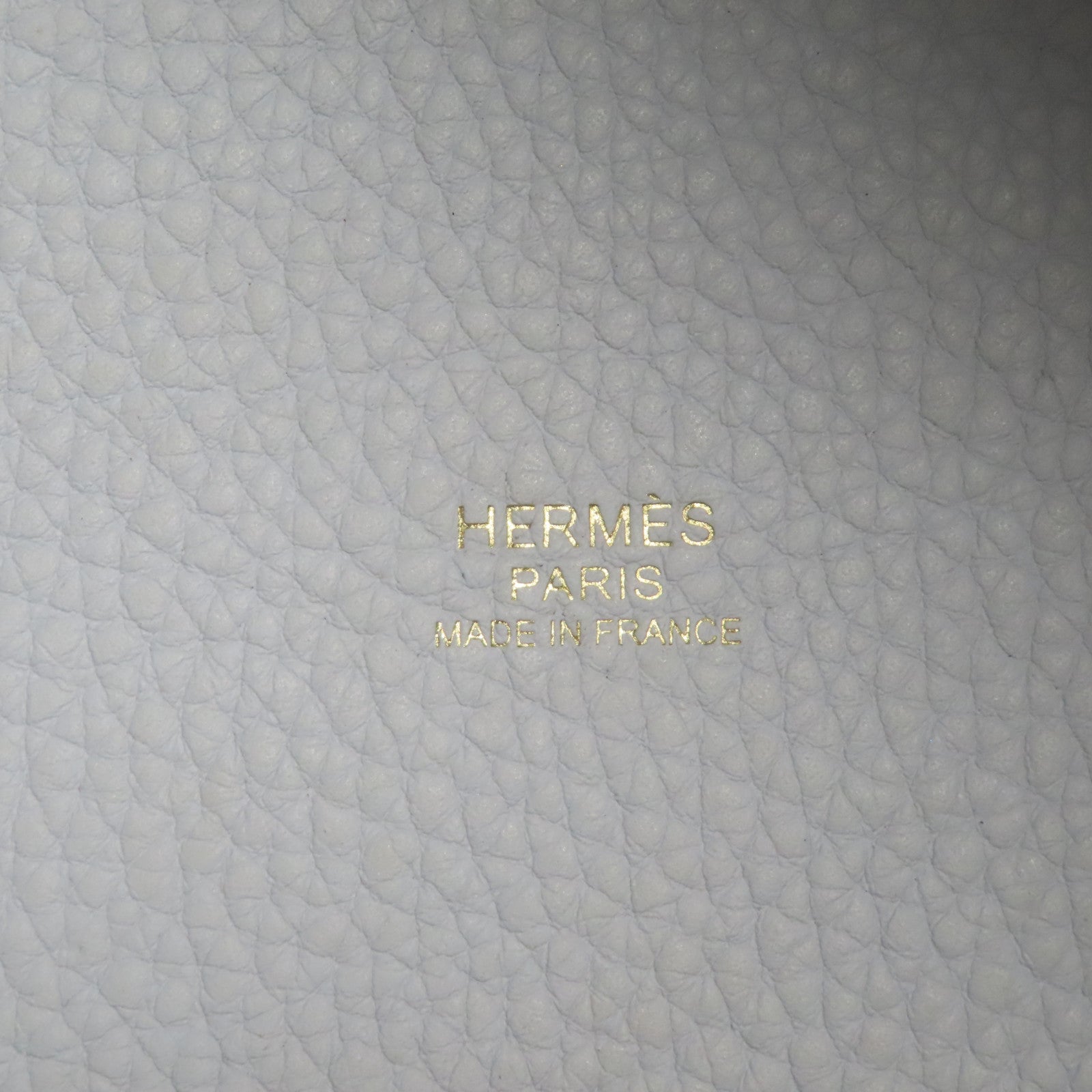 HERMES Clemence皮革Picotin PM金扣手挽袋Blue Pale/淺藍色