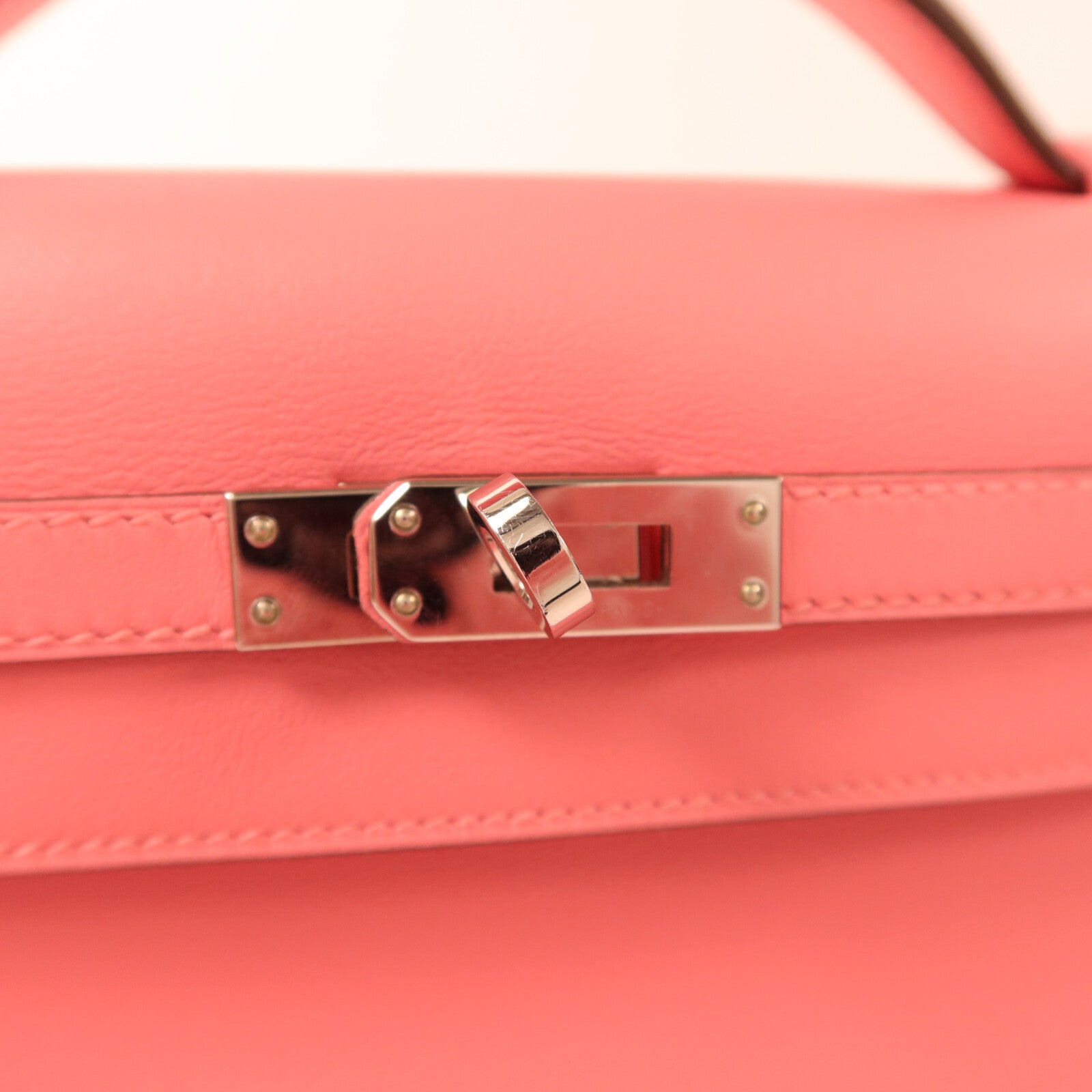HERMES Swift皮革Kelly Pochette手挽袋Rose d'Ete