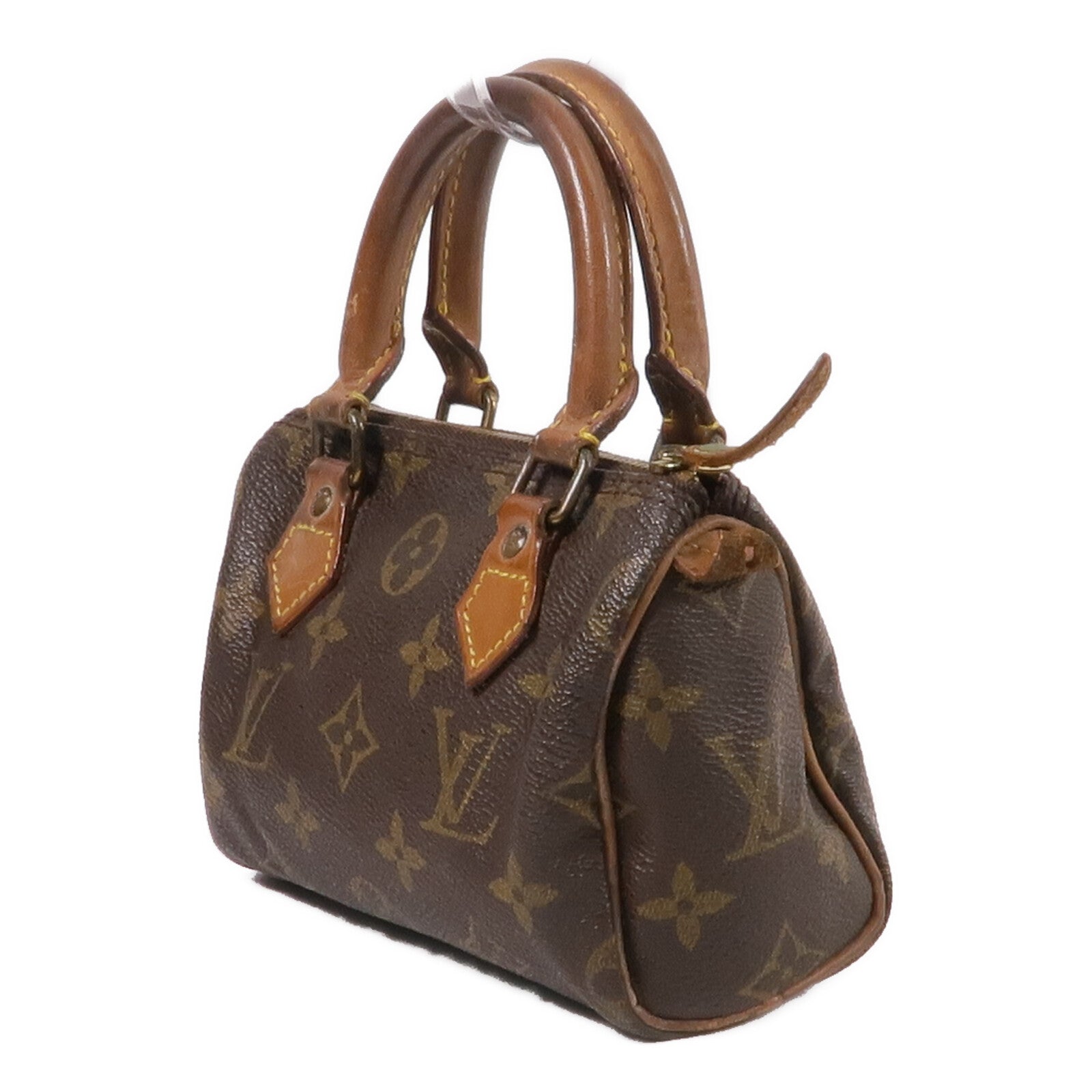 LOUIS VUITTON Monogram Speedy Mini手挽袋棕色