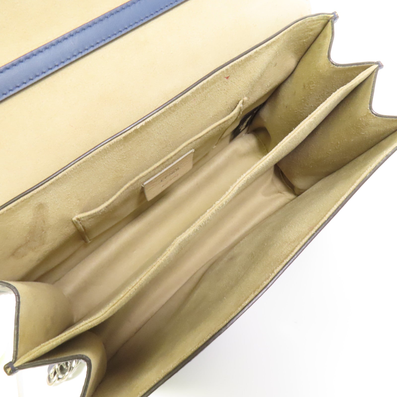 FENDI 牛皮皮革Kan I銀扣手挽肩背兩用袋