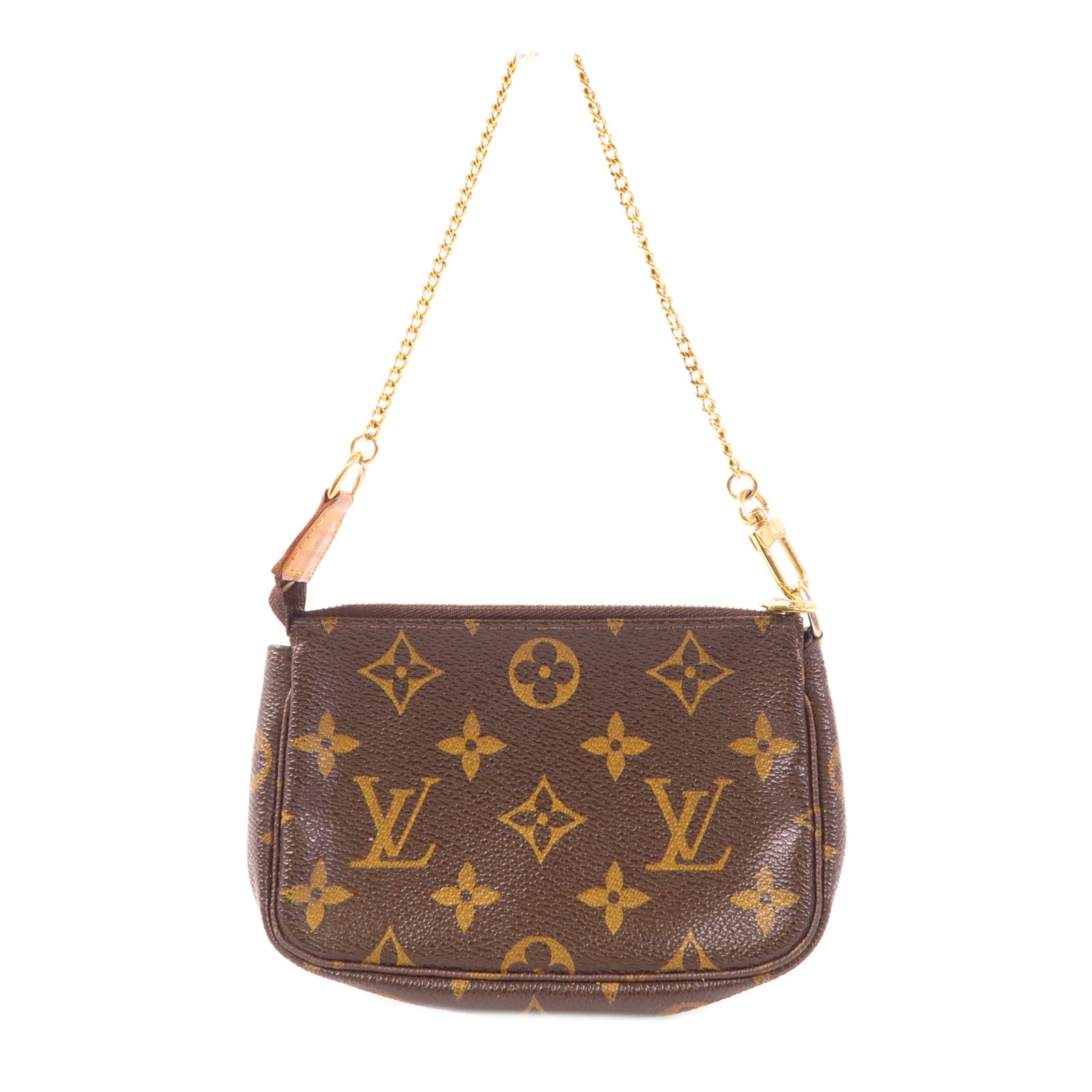 LOUIS VUITTON Monogram Mini Pochette Accessoires金扣手挽袋
