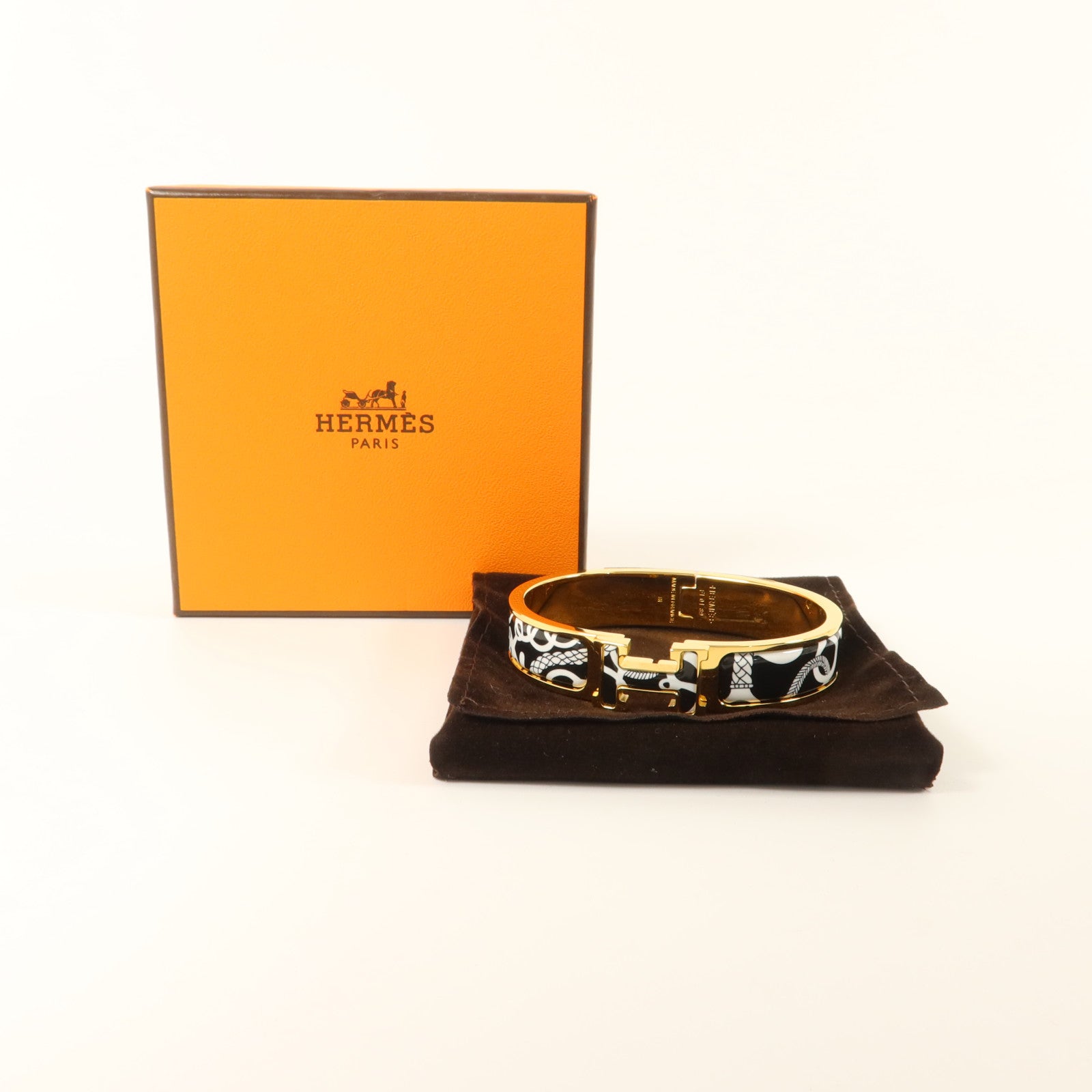 HERMES 金屬Clic H Bride De Cour Bracelet手鐲