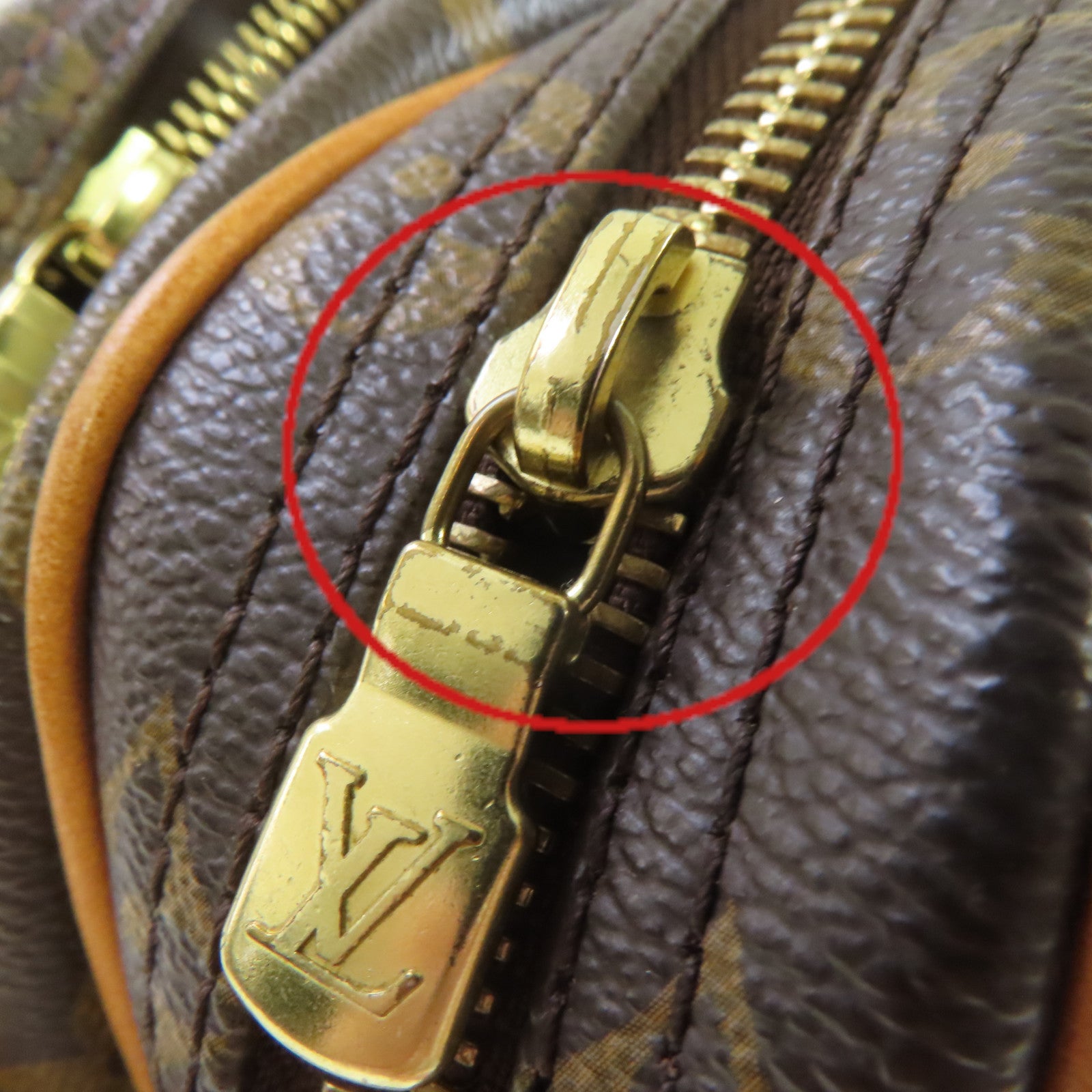 LOUIS VUITTON Monogram Reporter PM Shoulder Bag肩背袋啡色