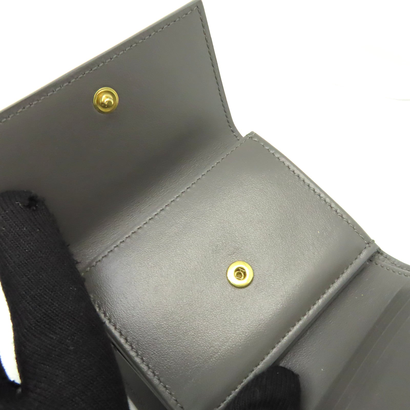 CELINE 牛皮皮革Short Wallet短錢包灰色