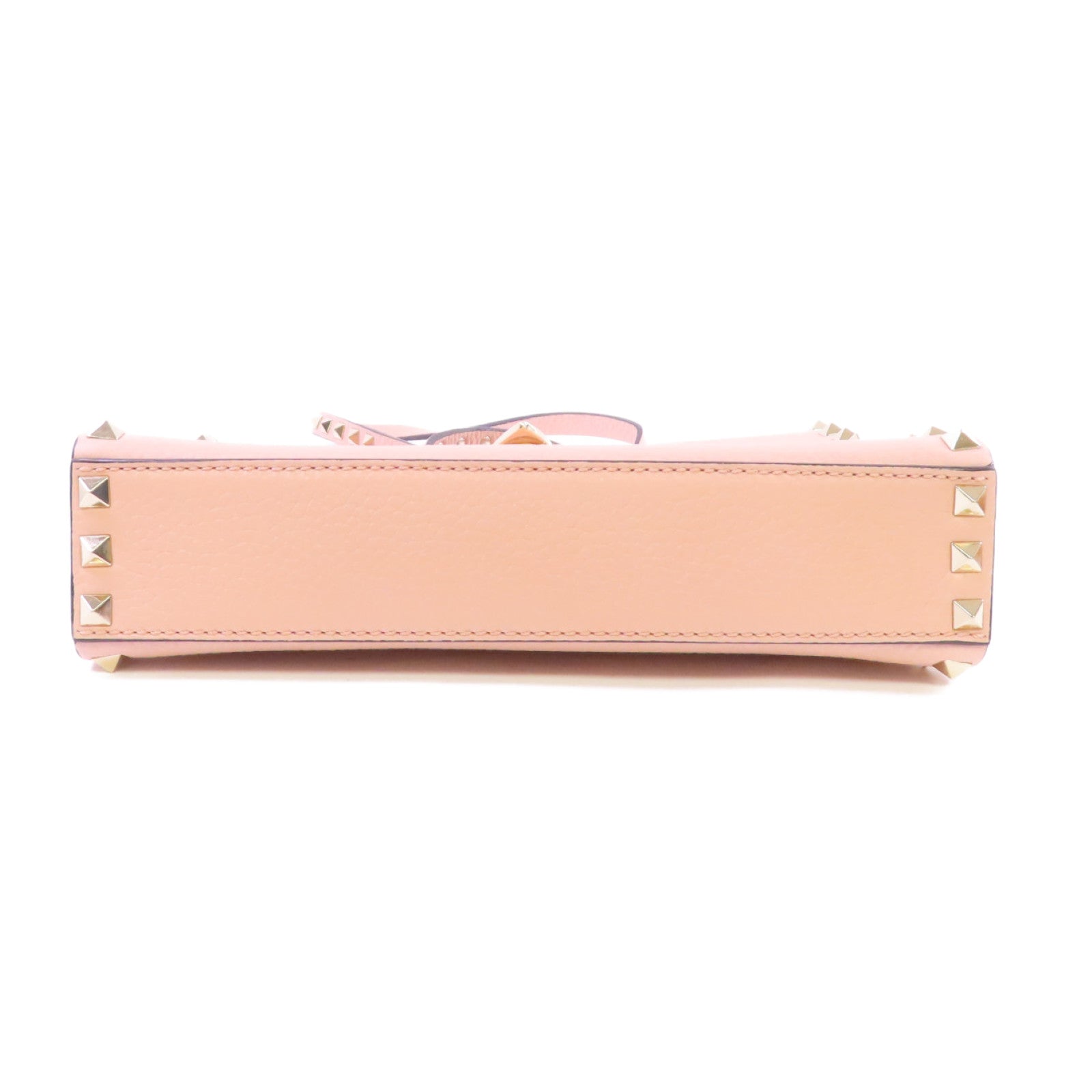 Valentino 牛皮皮革Rockstud Shoulder Bag金扣肩背袋粉紅色