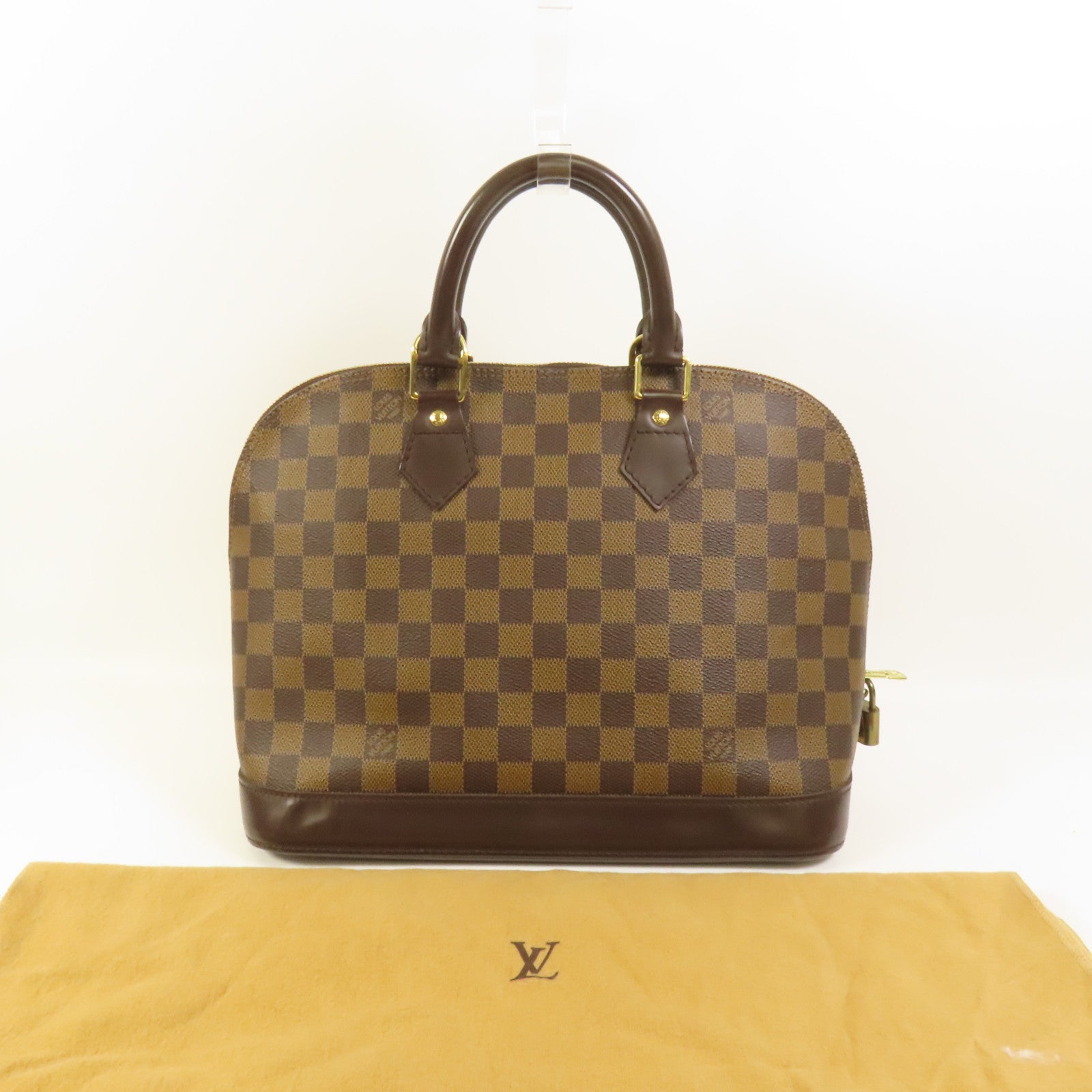 LOUIS VUITTON 【激減優惠】Damier Alma金扣手挽袋