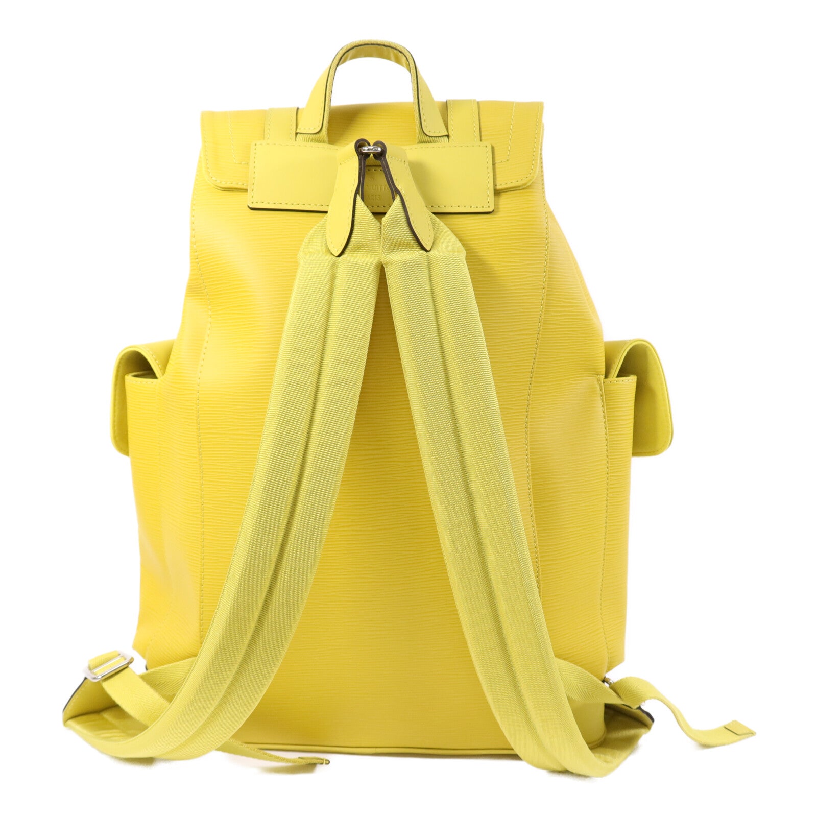 LOUIS VUITTON Epi Christopher MM銀扣背包