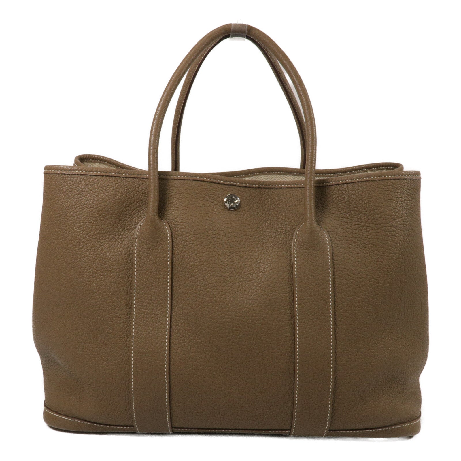 HERMES Clemence皮革GardenParty PM手挽袋