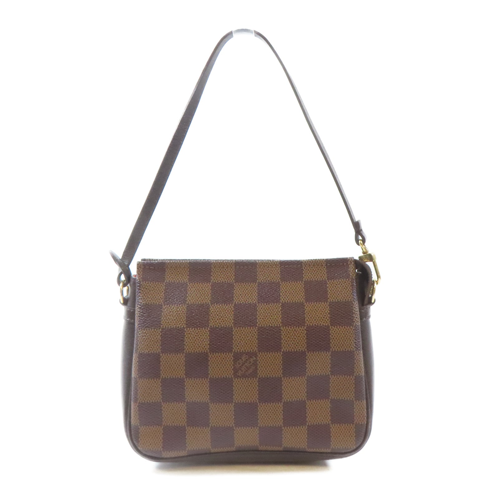 LOUIS VUITTON Damier Truth Makeup Bag金扣手挽袋啡色