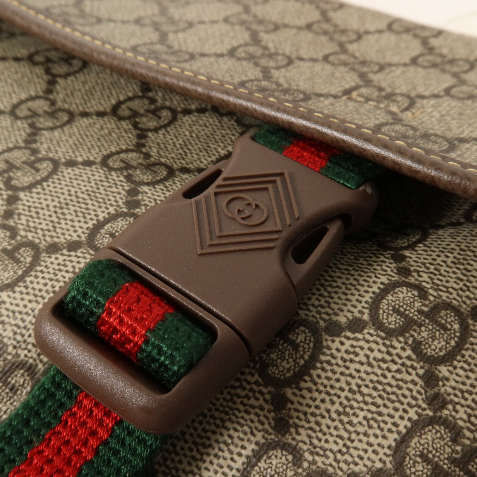 GUCCI 塗層帆布GG Supreme Messenger Bag肩背袋