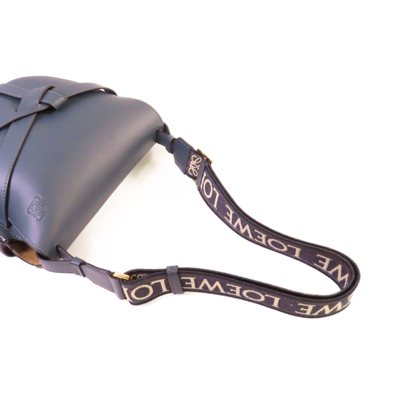 LOEWE **【激減優惠】牛皮皮革Small Gate Shoulder Bag肩背袋寶藍色