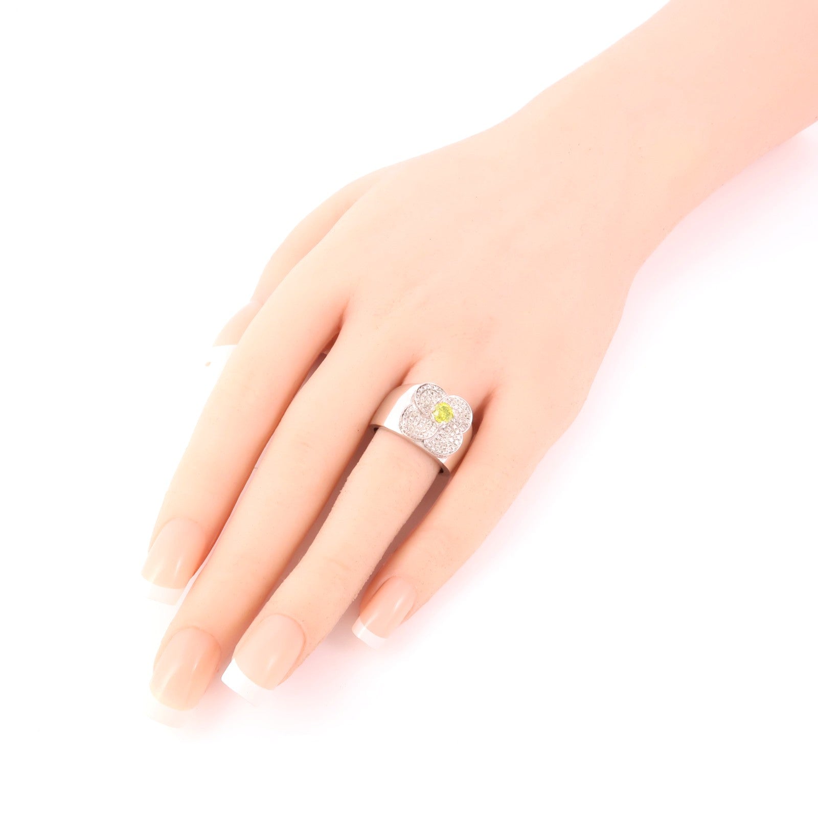 JEWELRY 18K白金Green Diamond Ring綠鑽戒指