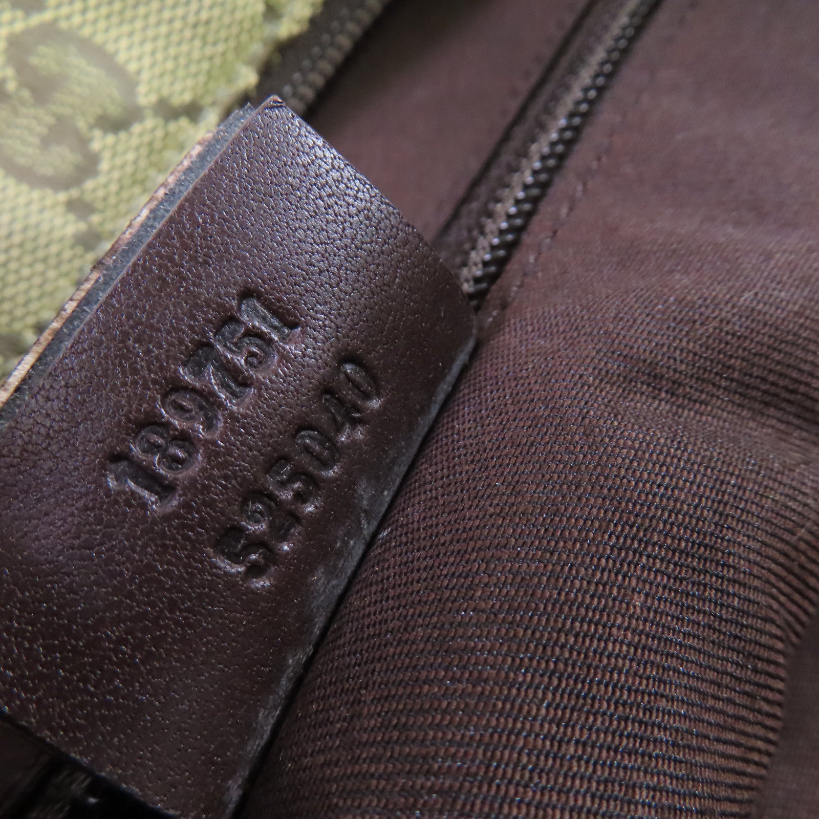 GUCCI GG帆布Sherry Line Shoulder Bag金扣肩背袋綠色