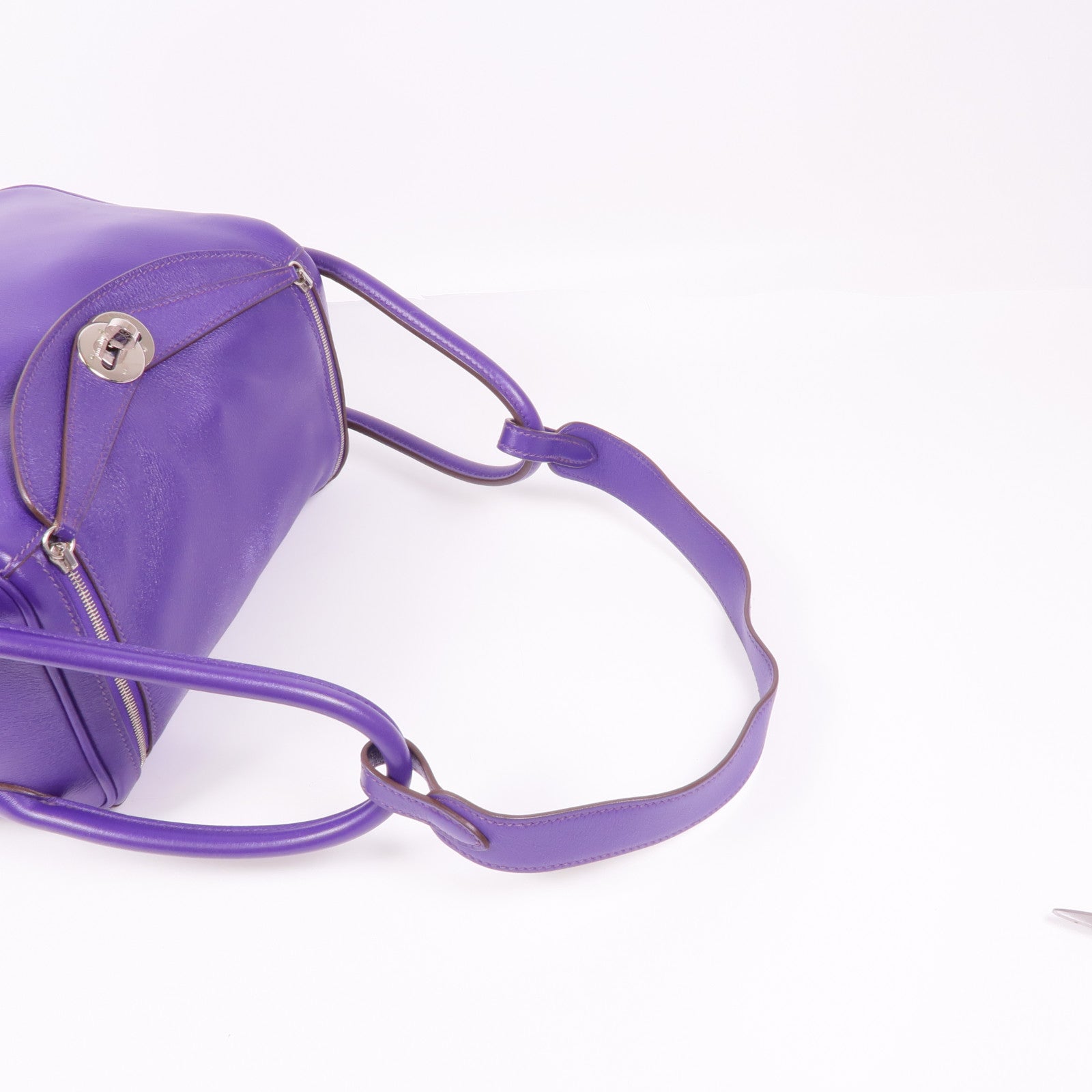 HERMES Swift皮革Lindy 26銀扣手挽肩背兩用袋Cassis