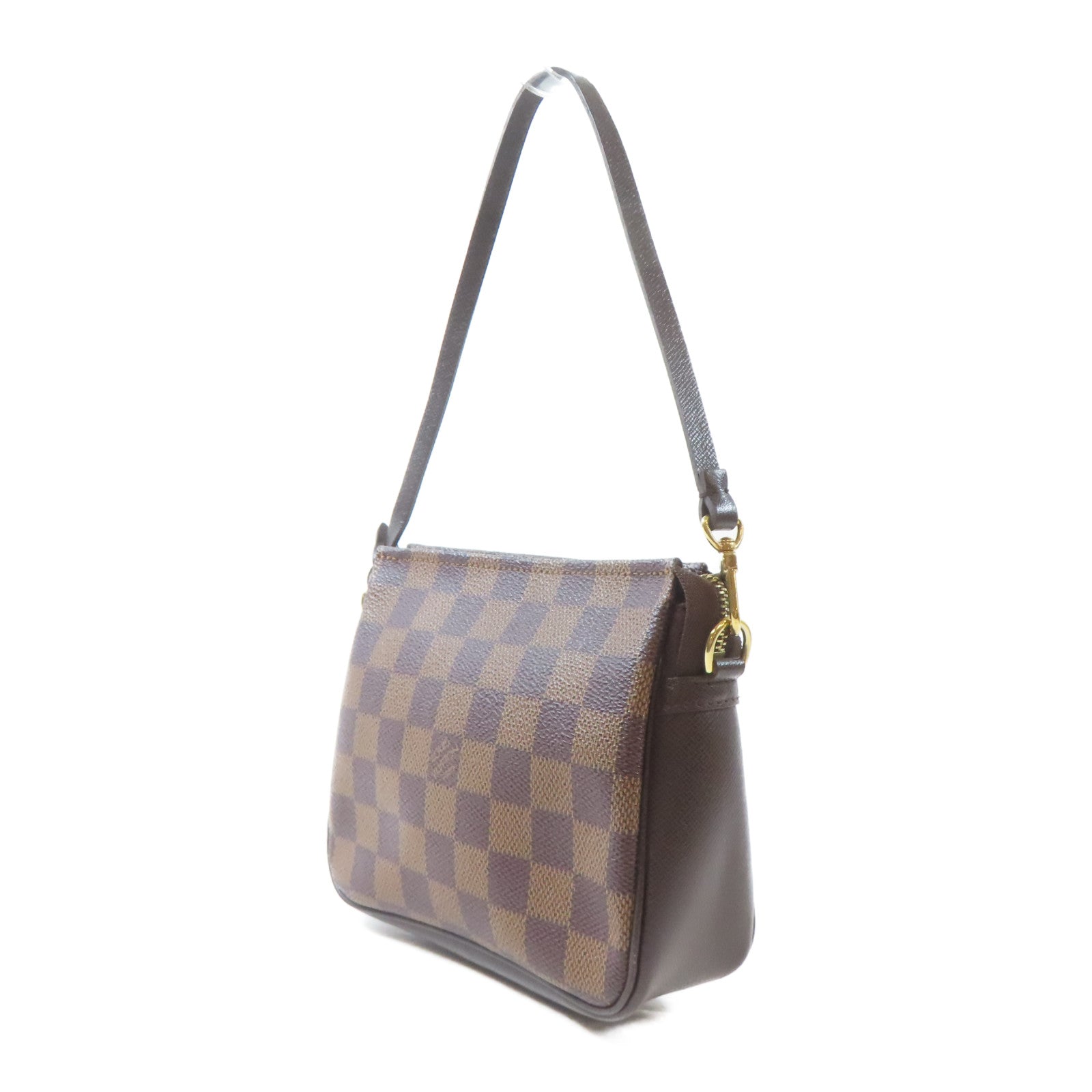 LOUIS VUITTON Damier Truth Makeup Bag金扣手挽袋啡色