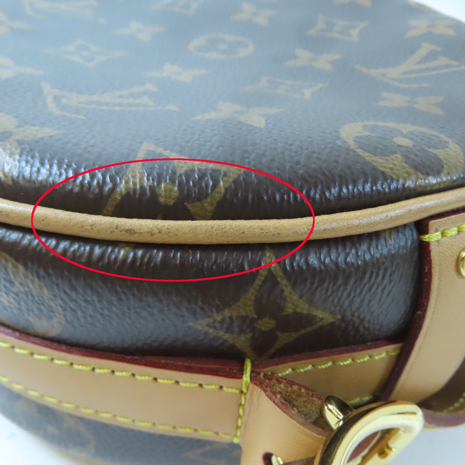 LOUIS VUITTON Monogram Boite Chapeau Souple PM金扣肩背袋啡色
