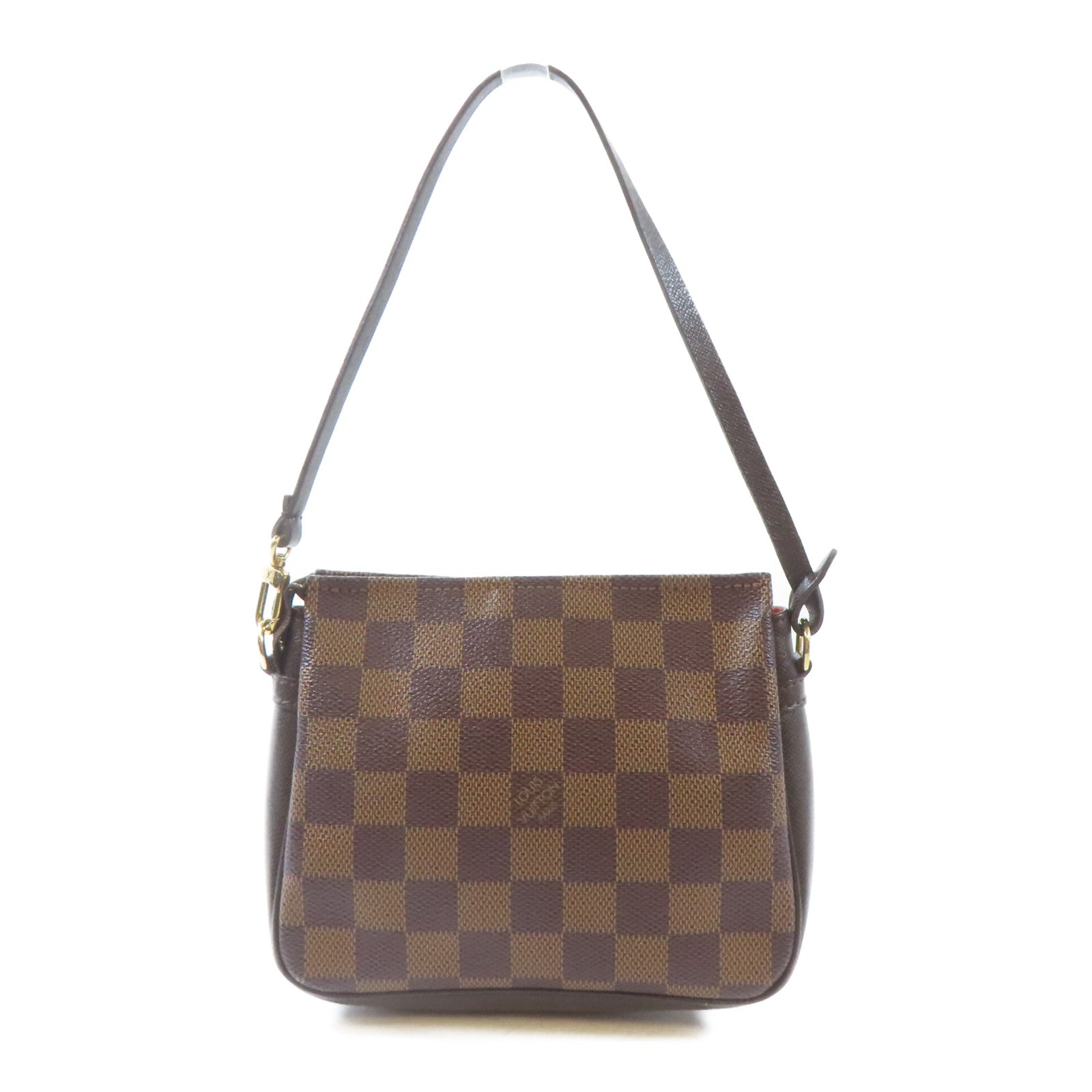 LOUIS VUITTON Damier Truth Makeup Bag金扣手挽袋啡色