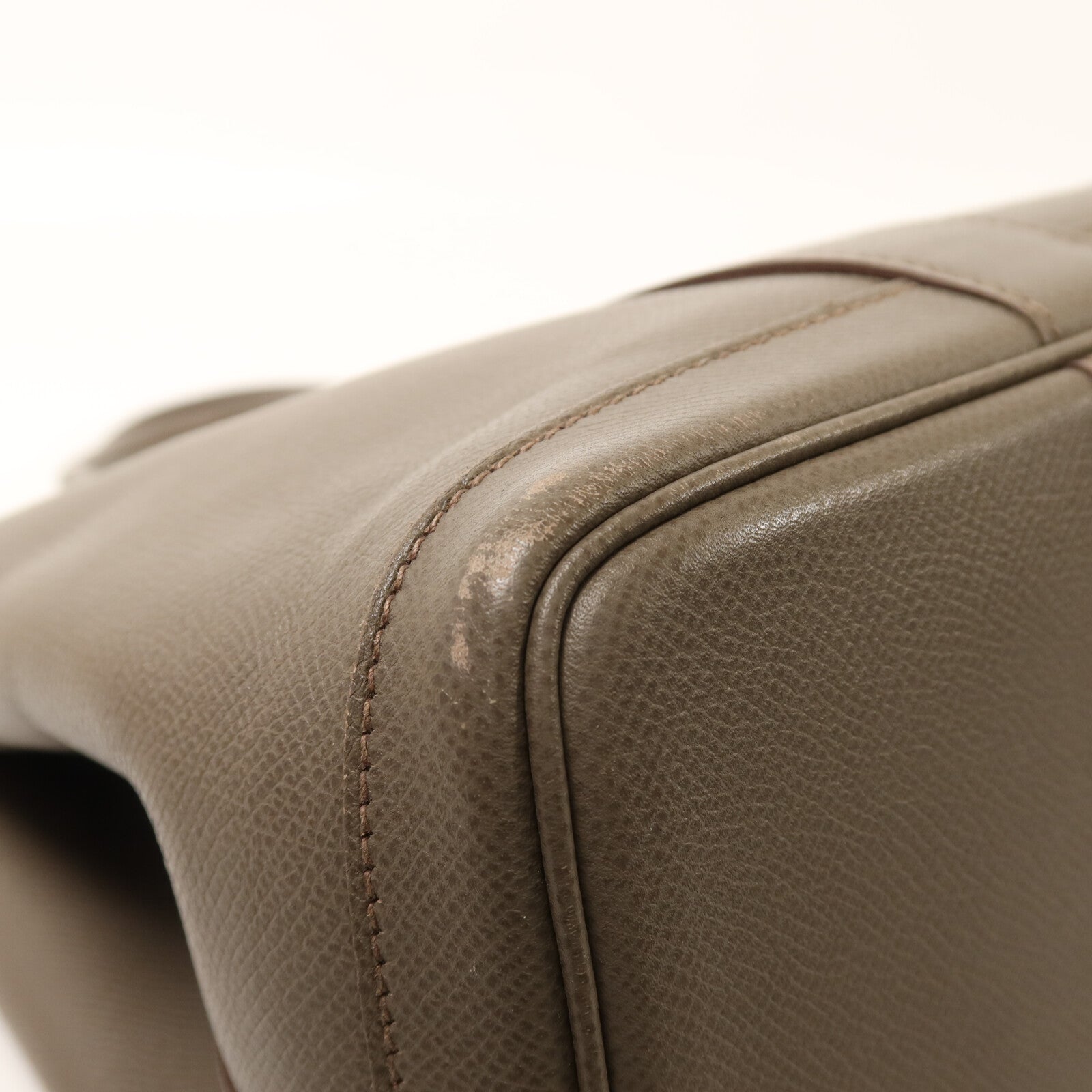 HERMES Epsom皮革Garden Party TPM銀扣手挽袋Etain