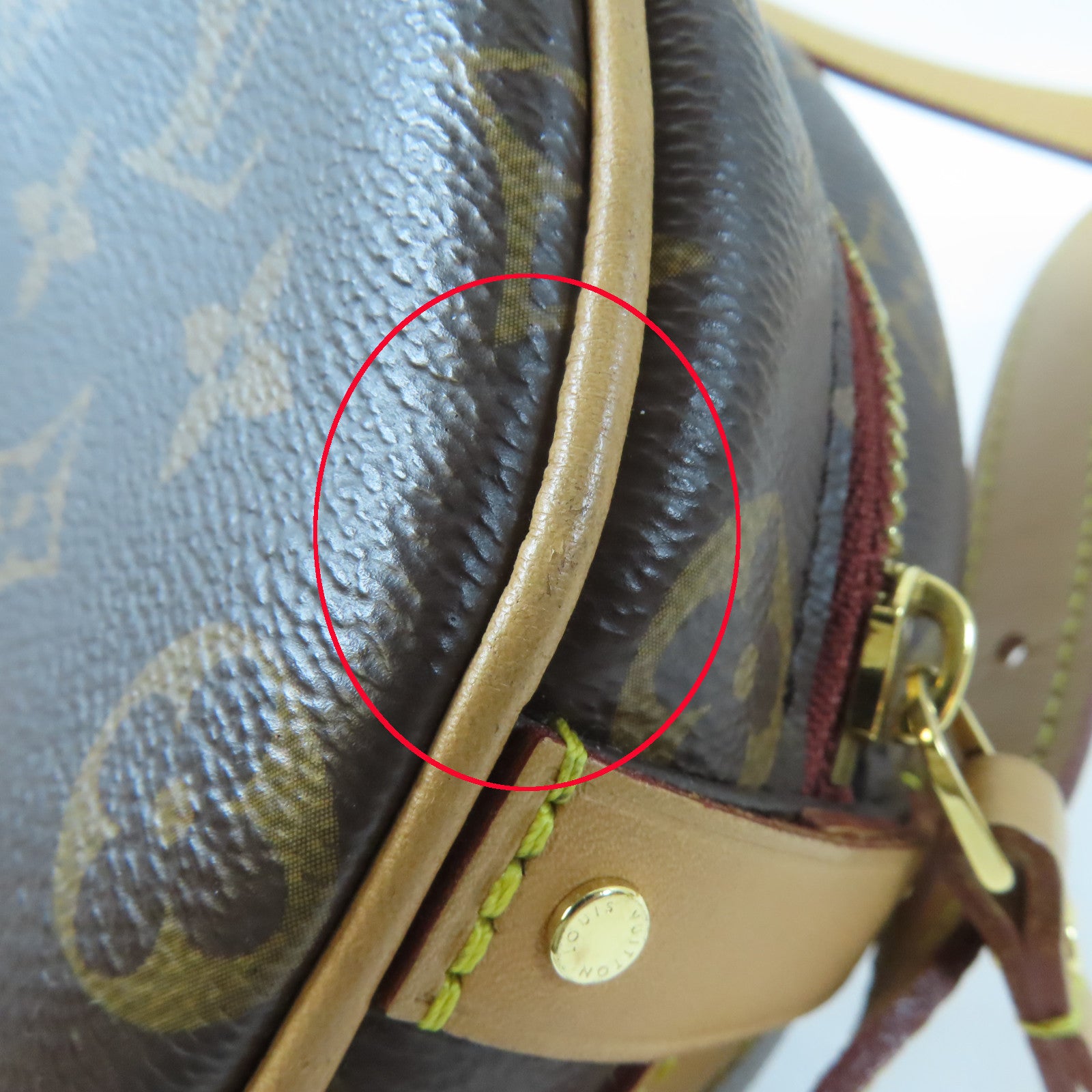 LOUIS VUITTON Monogram Boite Chapeau Souple PM金扣肩背袋啡色