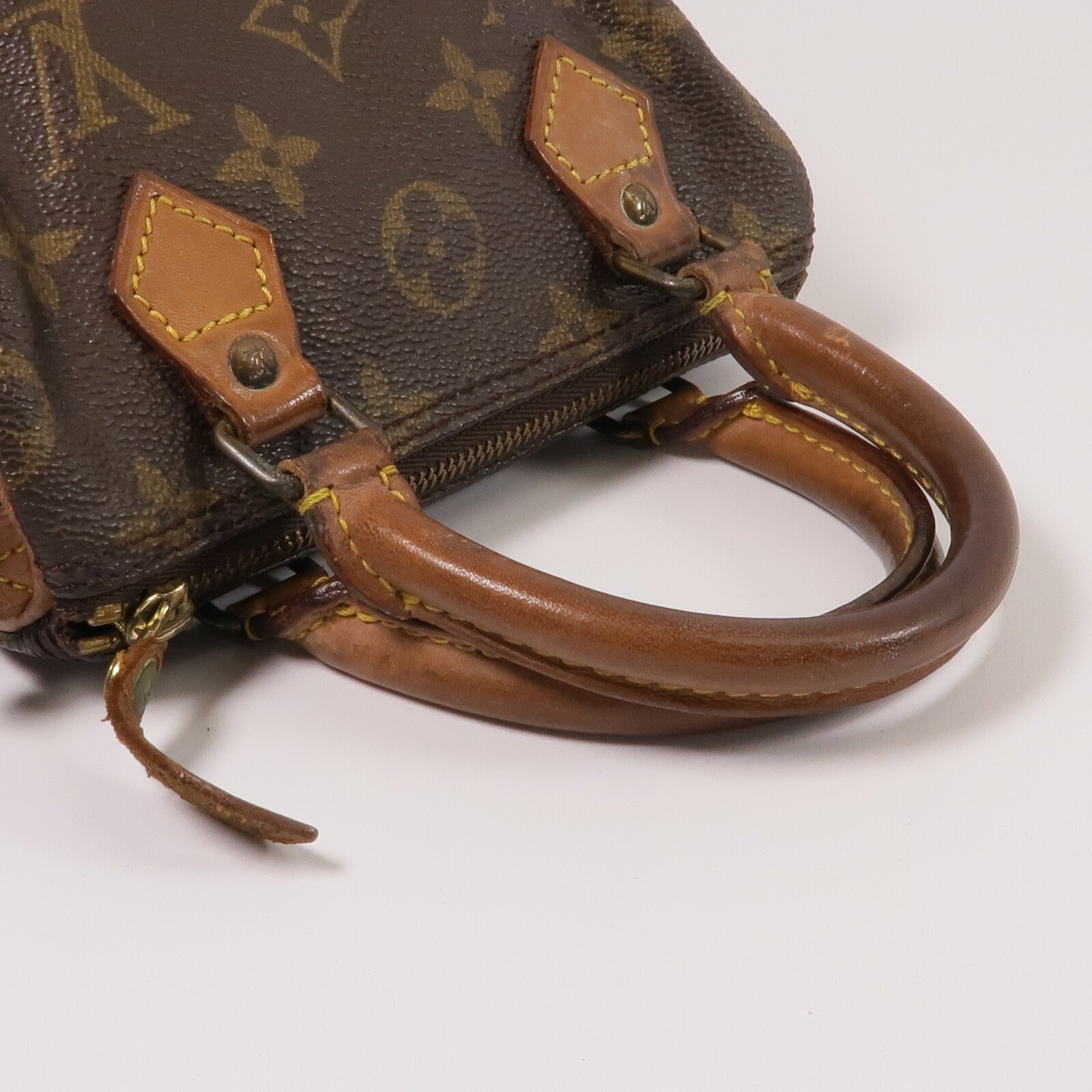 LOUIS VUITTON Monogram Speedy Mini手挽袋棕色