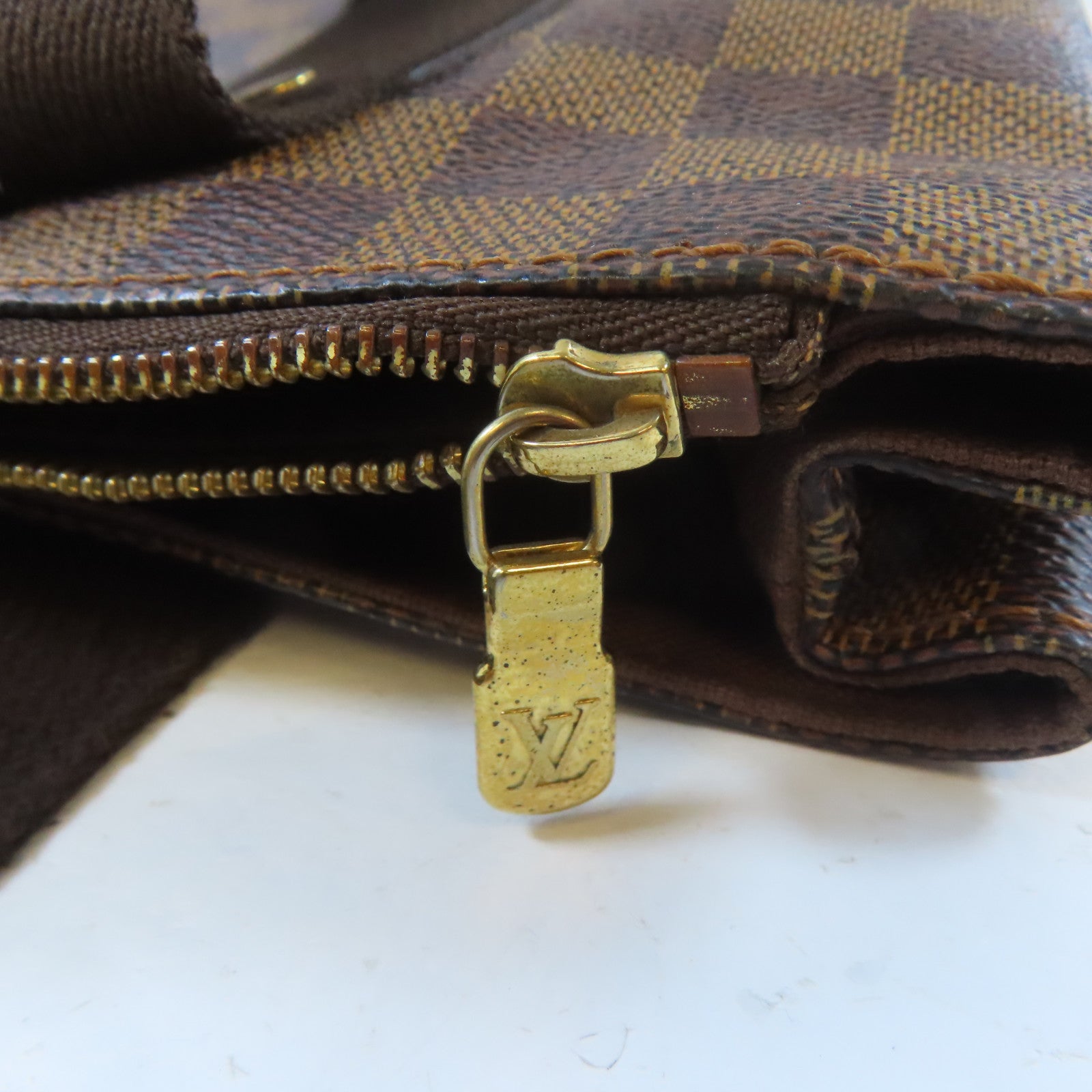 LOUIS VUITTON Damier Ebene Beaubourg金扣手挽袋/肩背袋啡色